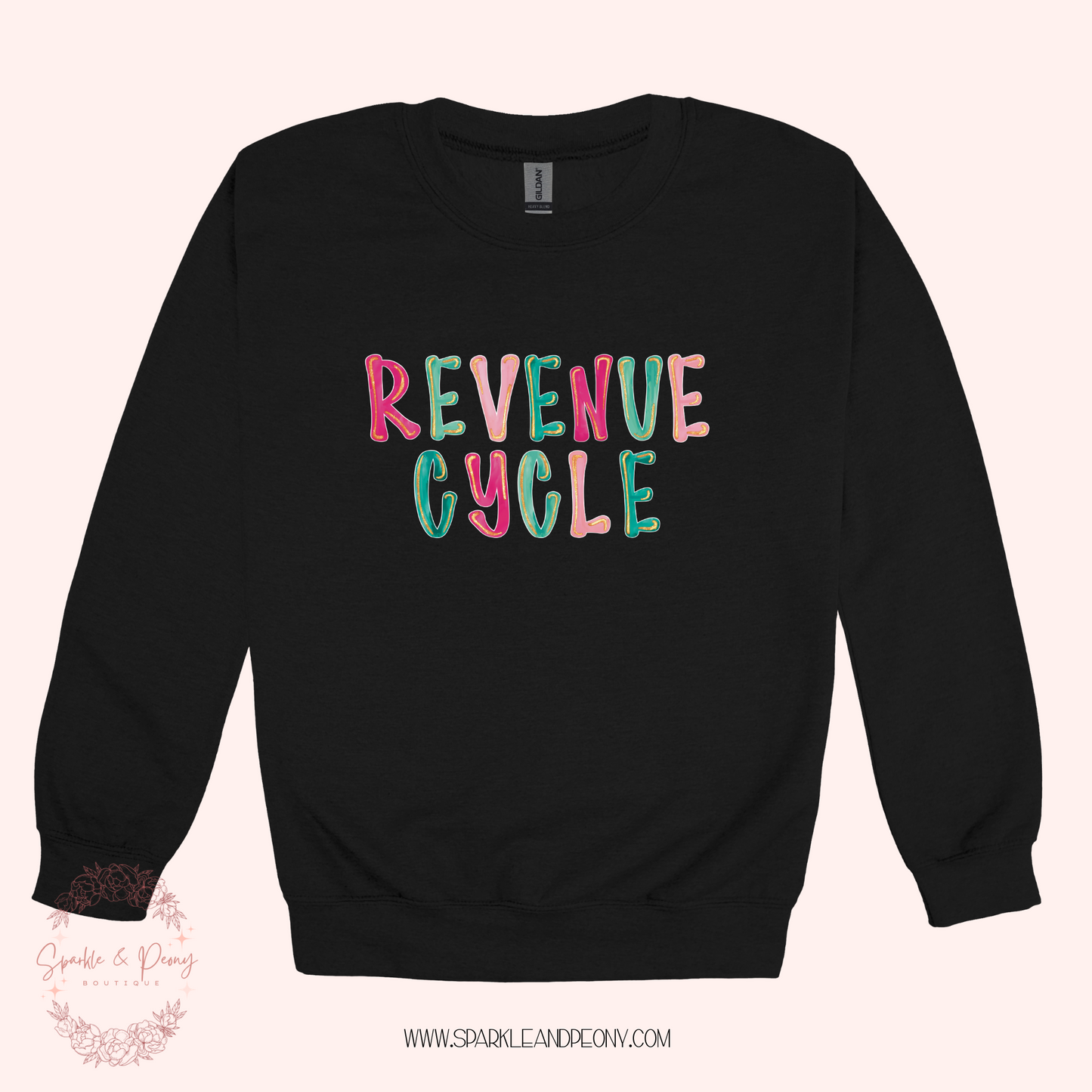 Revenue Cycle graphic crewneck- adult sizes