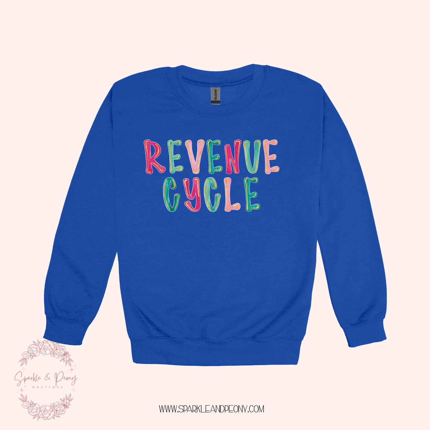 Revenue Cycle graphic crewneck- adult sizes