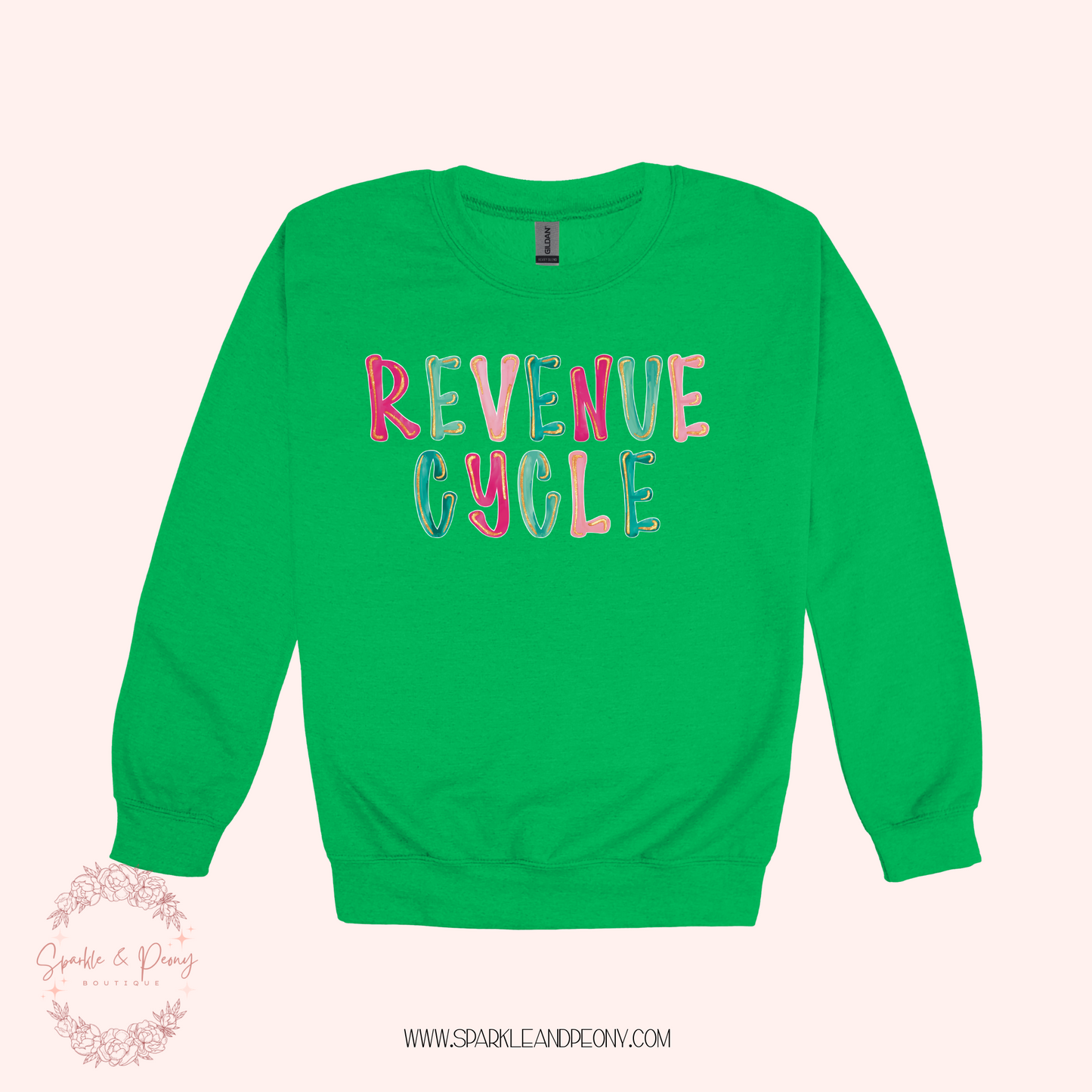 Revenue Cycle graphic crewneck- adult sizes