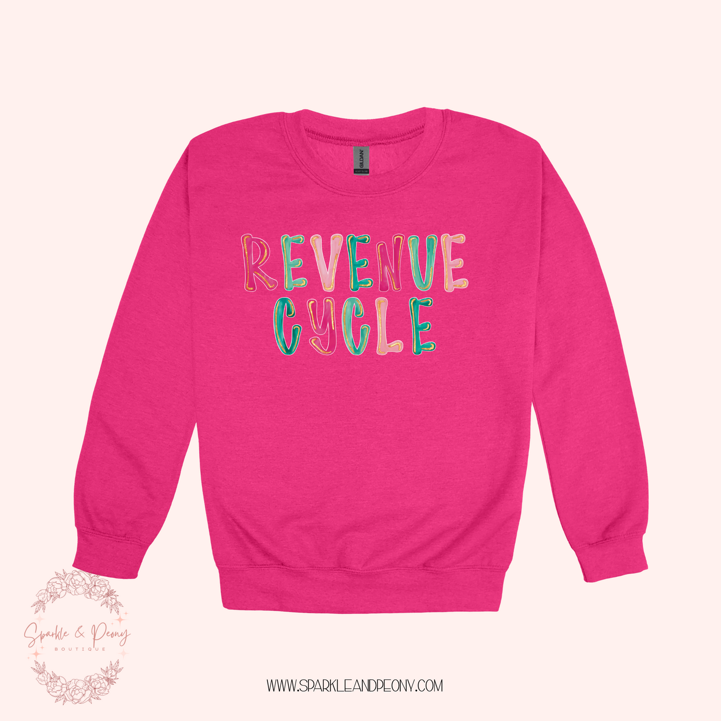 Revenue Cycle graphic crewneck- adult sizes