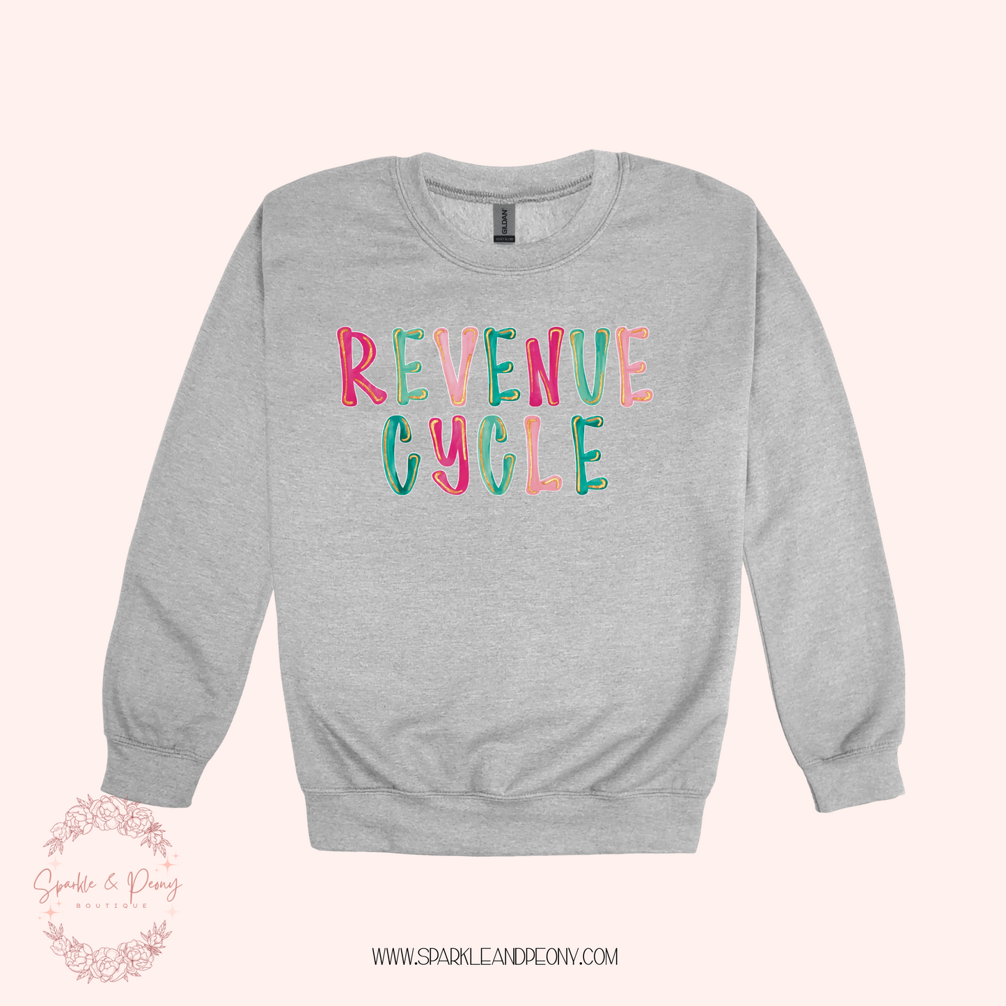 Revenue Cycle graphic crewneck- adult sizes