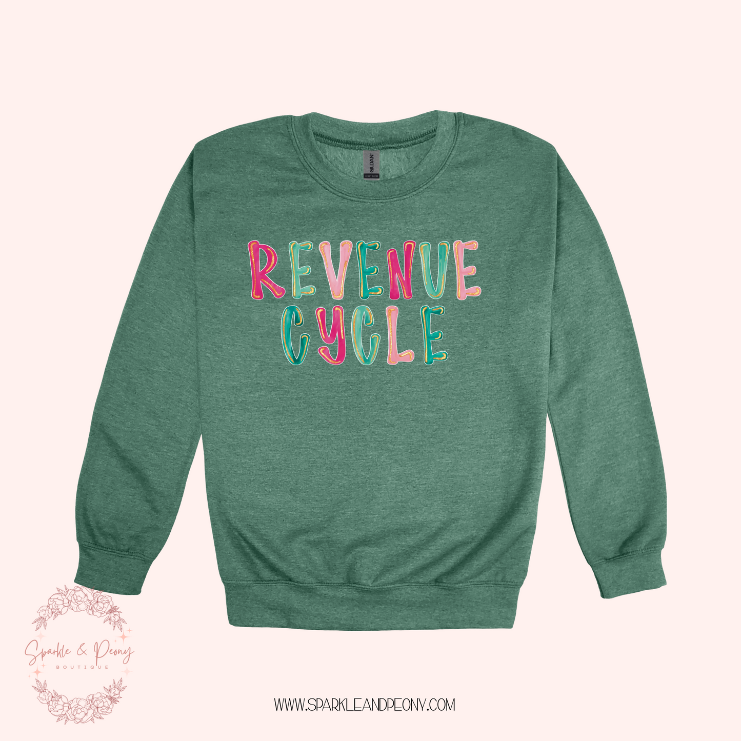 Revenue Cycle graphic crewneck- adult sizes
