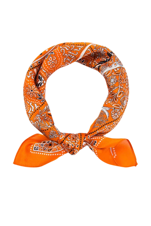 SC - ETA 5/28 - Orange Bandana Print Scarf
