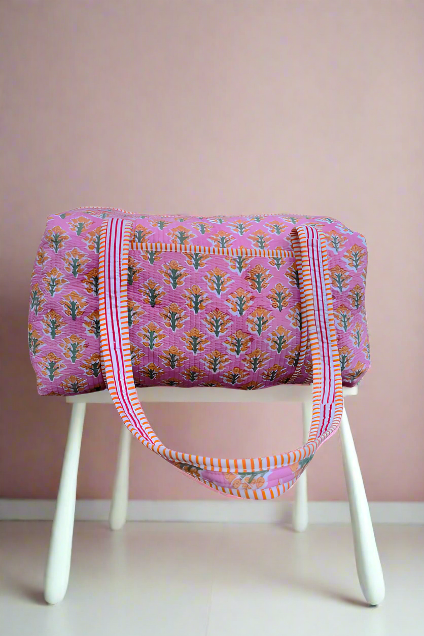 SC - ETA 5/23 - Evelyn Pink Print Duffle Bag