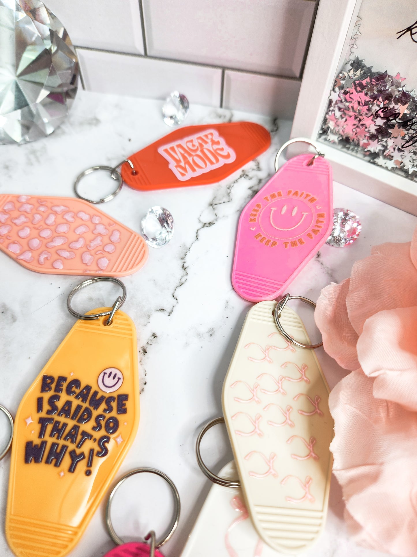 Because I said so- motel keychain- mom mode on