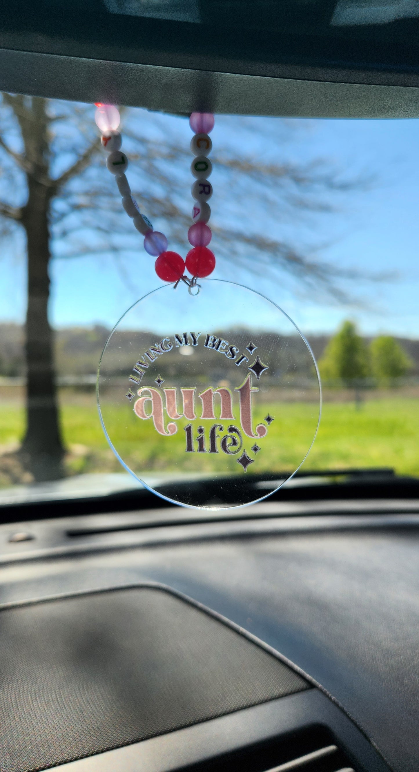 Living my best aunt life car charm