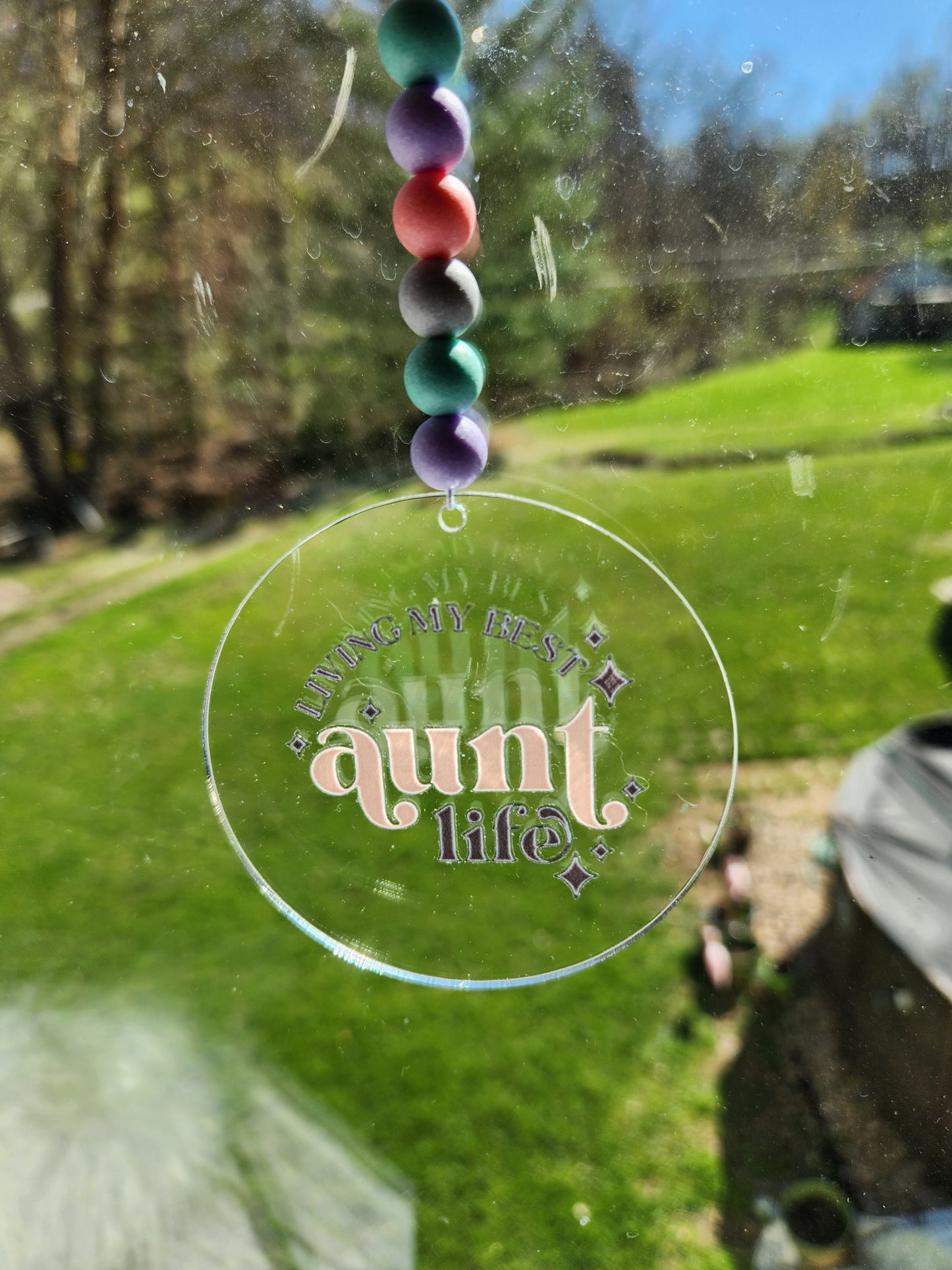 Living my best aunt life car charm