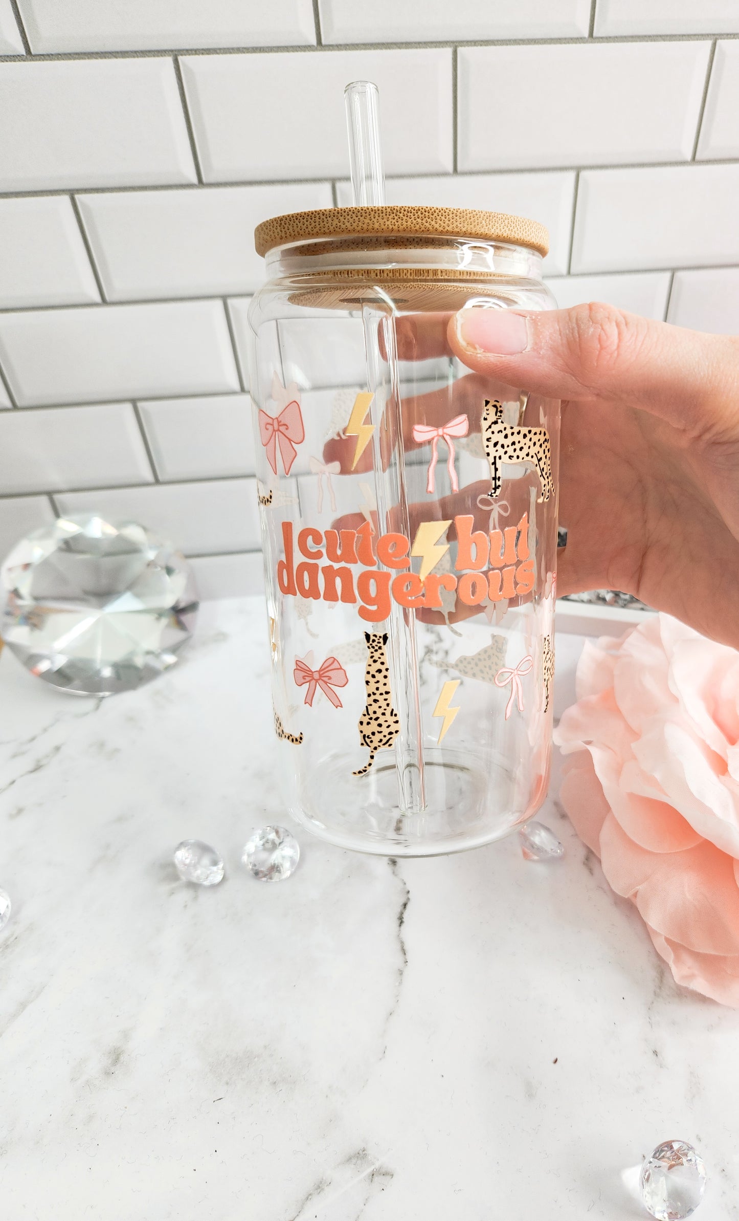 Cute but dangerous 16 oz glass can