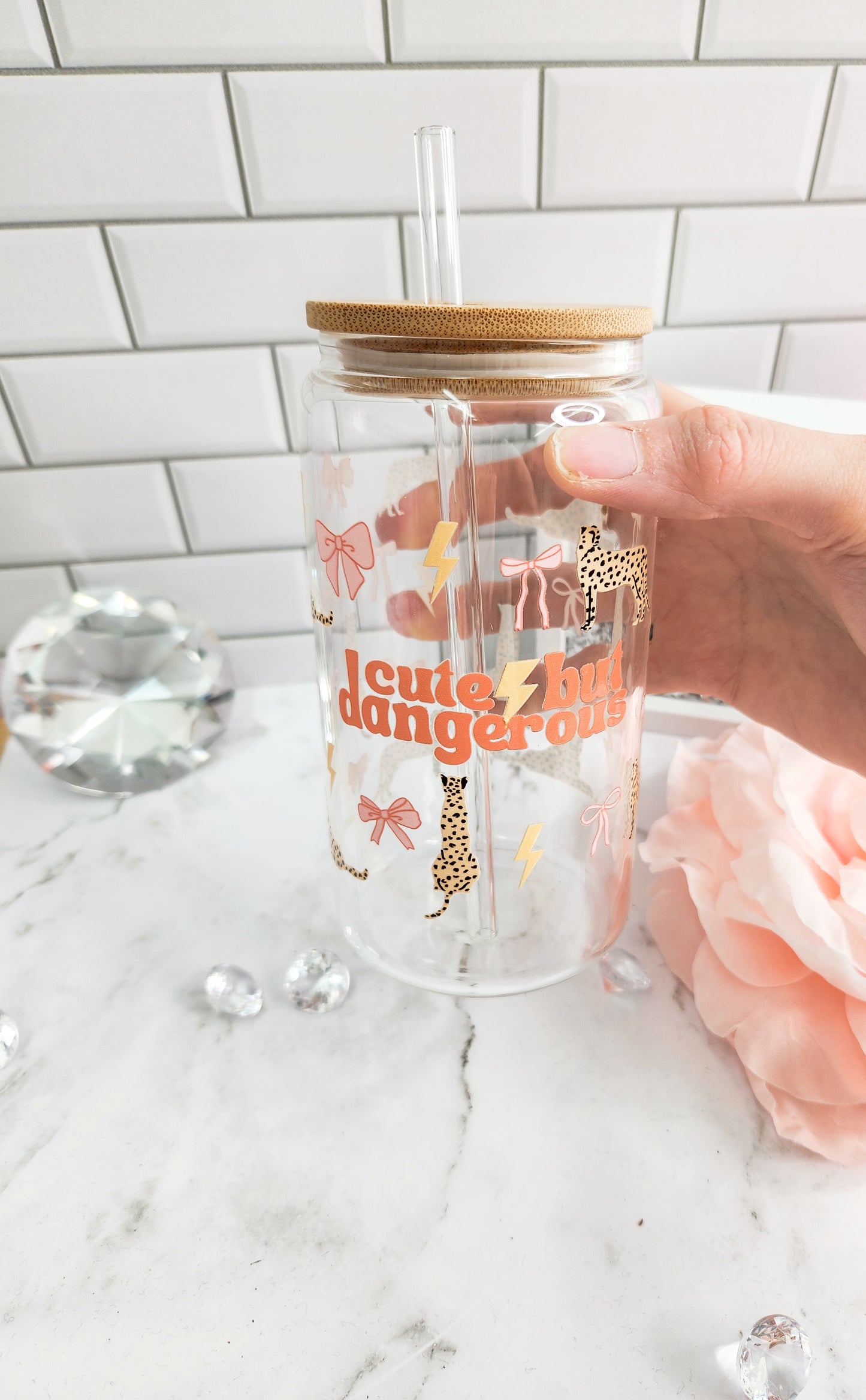 Cute but dangerous 16 oz glass can