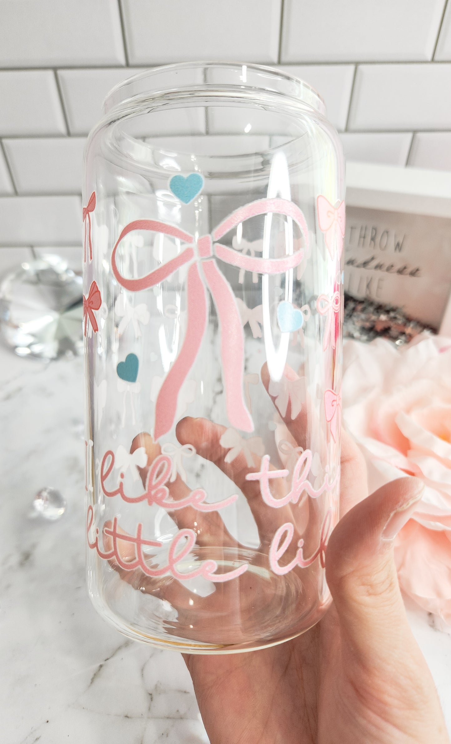 I like this little life- 16 oz glass can- iced coffee