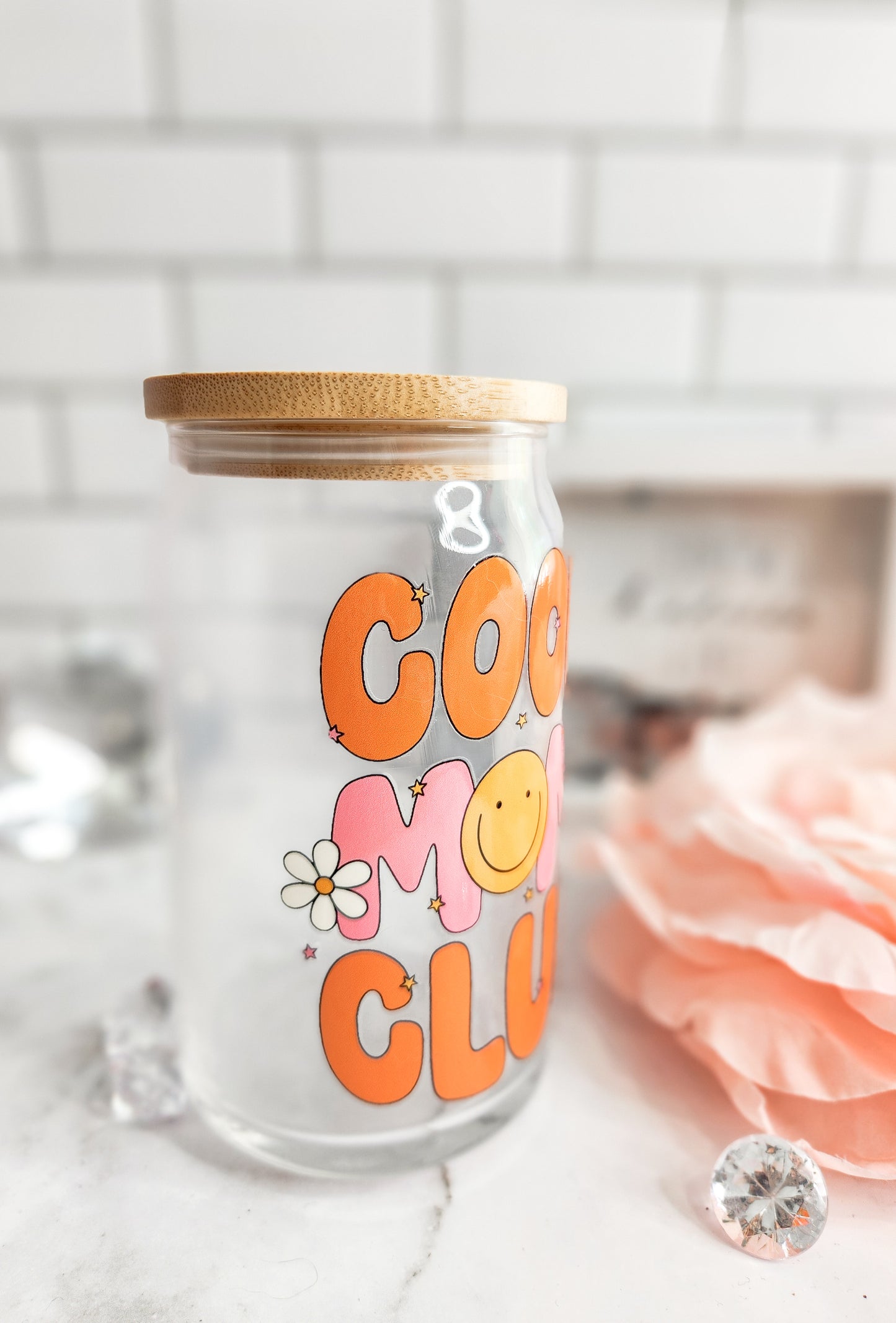 Cool Mom club- 12 oz glass can- iced coffee