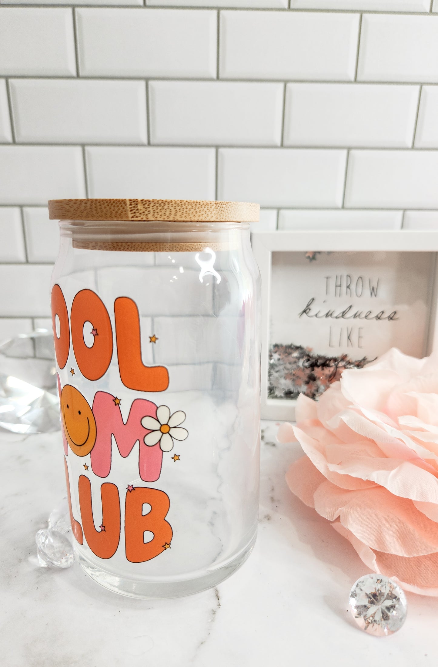 Cool Mom club- 12 oz glass can- iced coffee