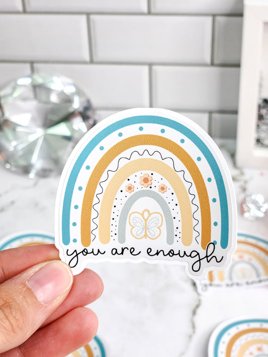 You are enough rainbow sticker