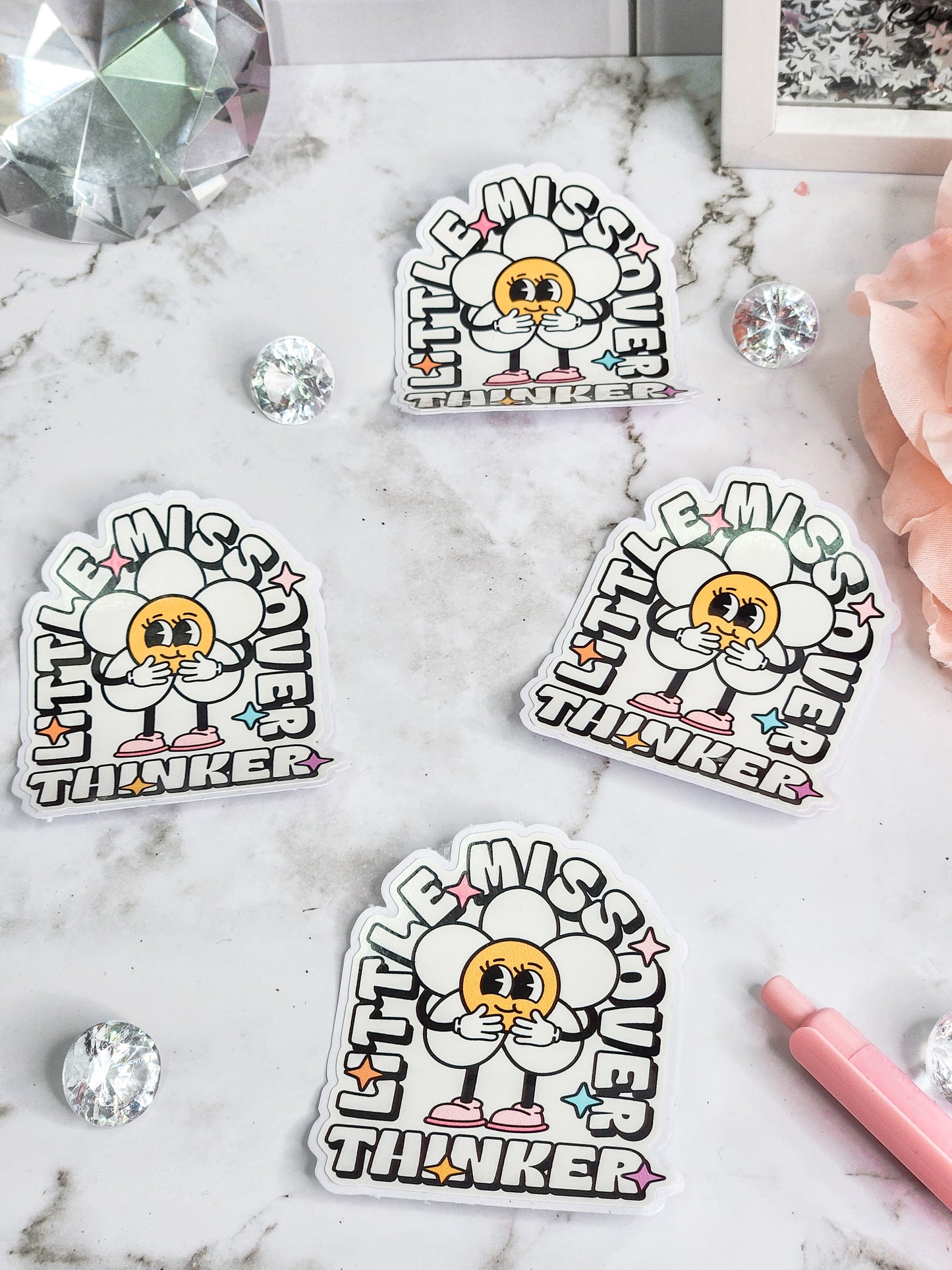 Little miss overthinker sticker