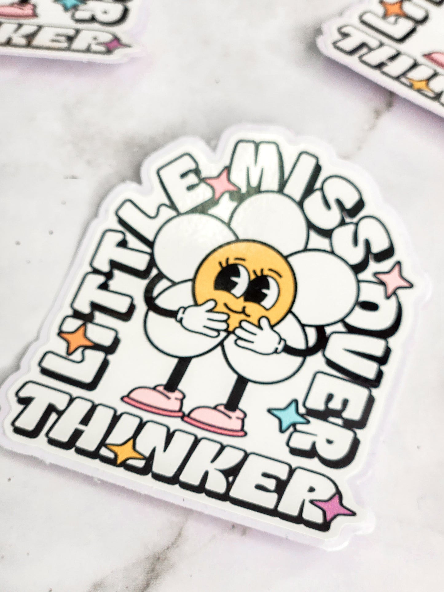 Little miss overthinker sticker