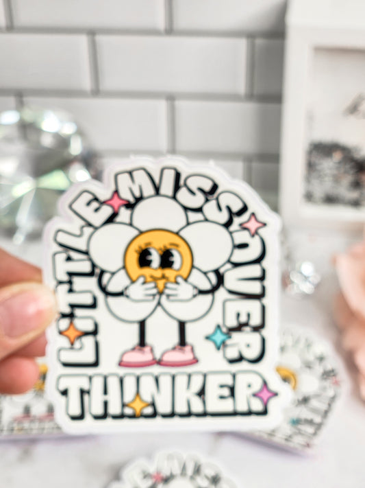 Little miss overthinker sticker