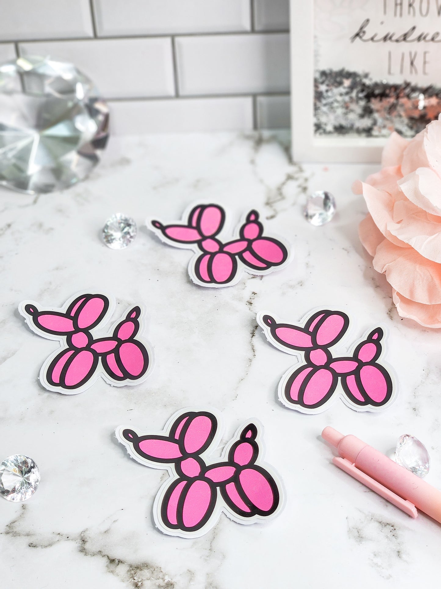 Balloon puppy dog sticker