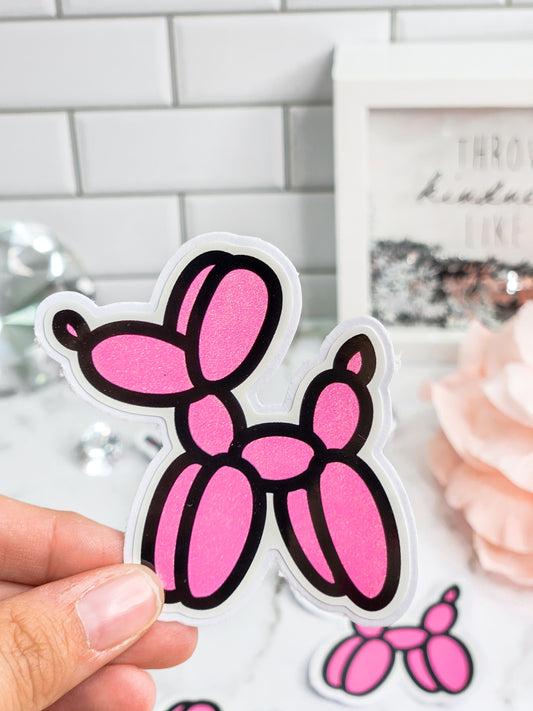 Balloon puppy dog sticker