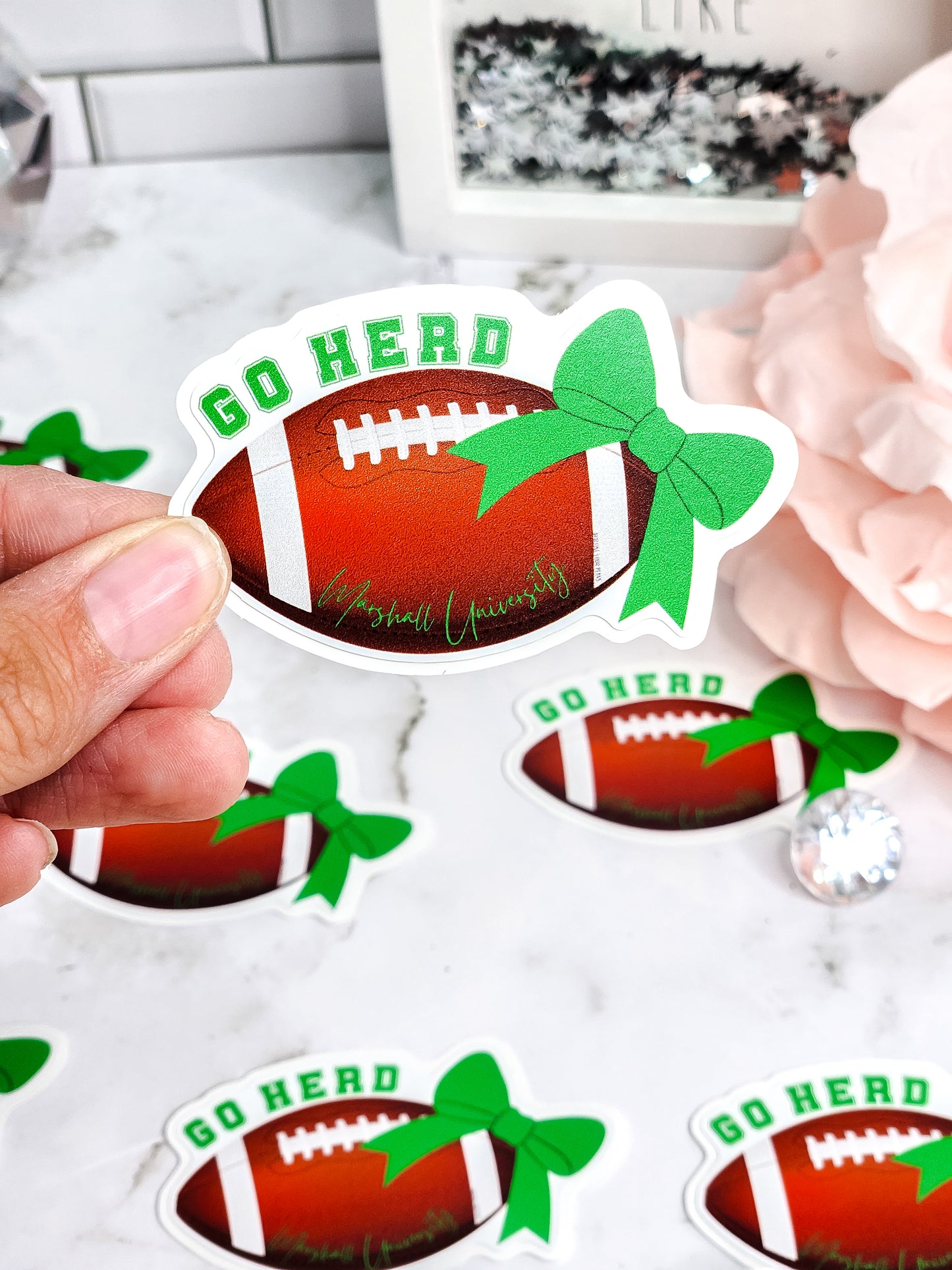 Go Herd- Football fan sticker