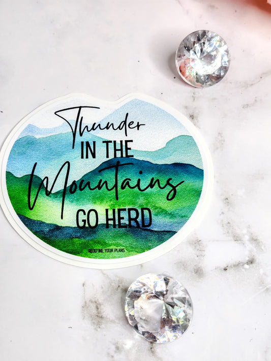 Thunder in the mountains- Marshall Fan Sticker