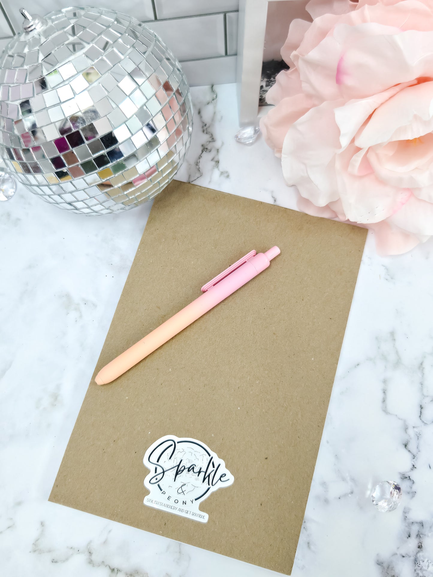 Disco ball- Sparkle everyday tearaway notepad- lined
