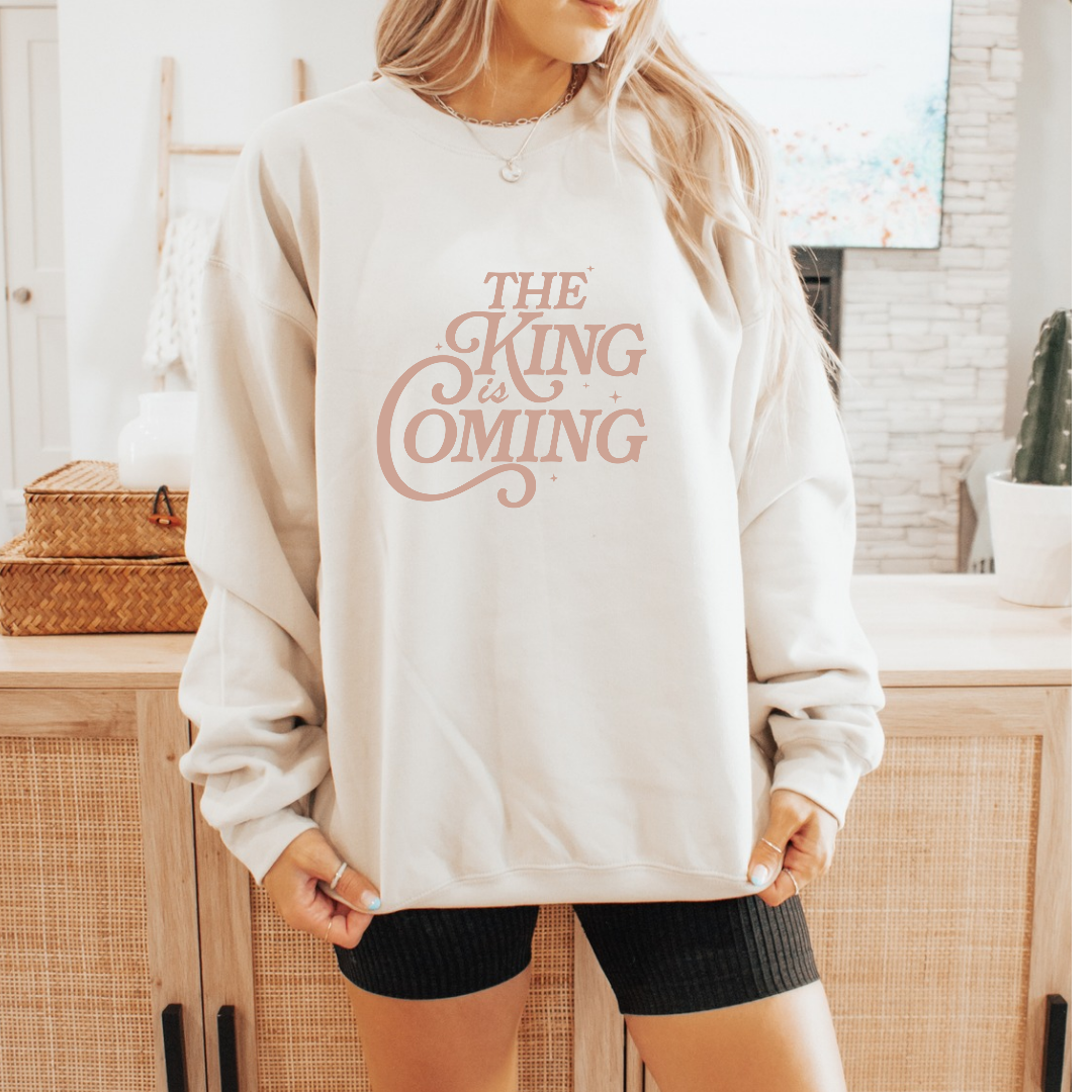 The King is Coming crewneck sweatshirt