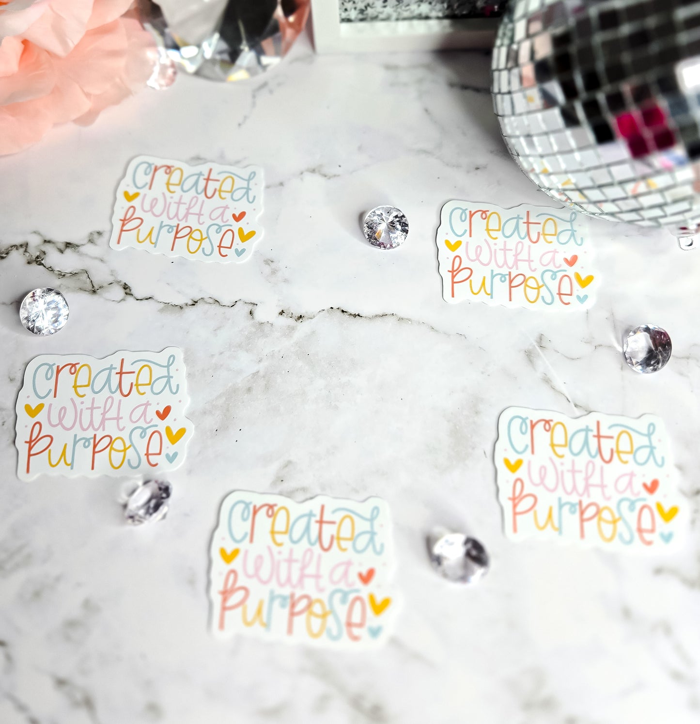 Created with a purpose sticker