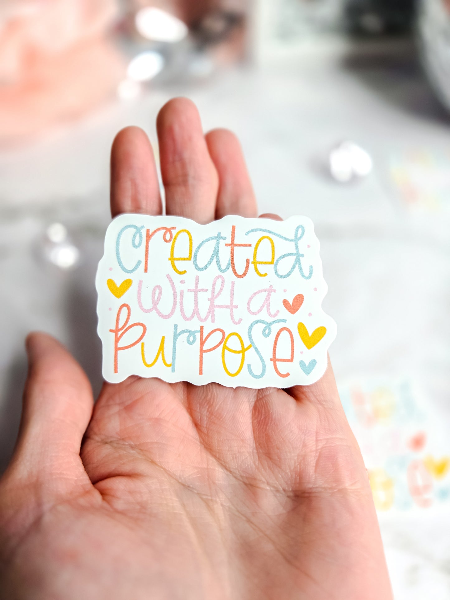 Created with a purpose sticker