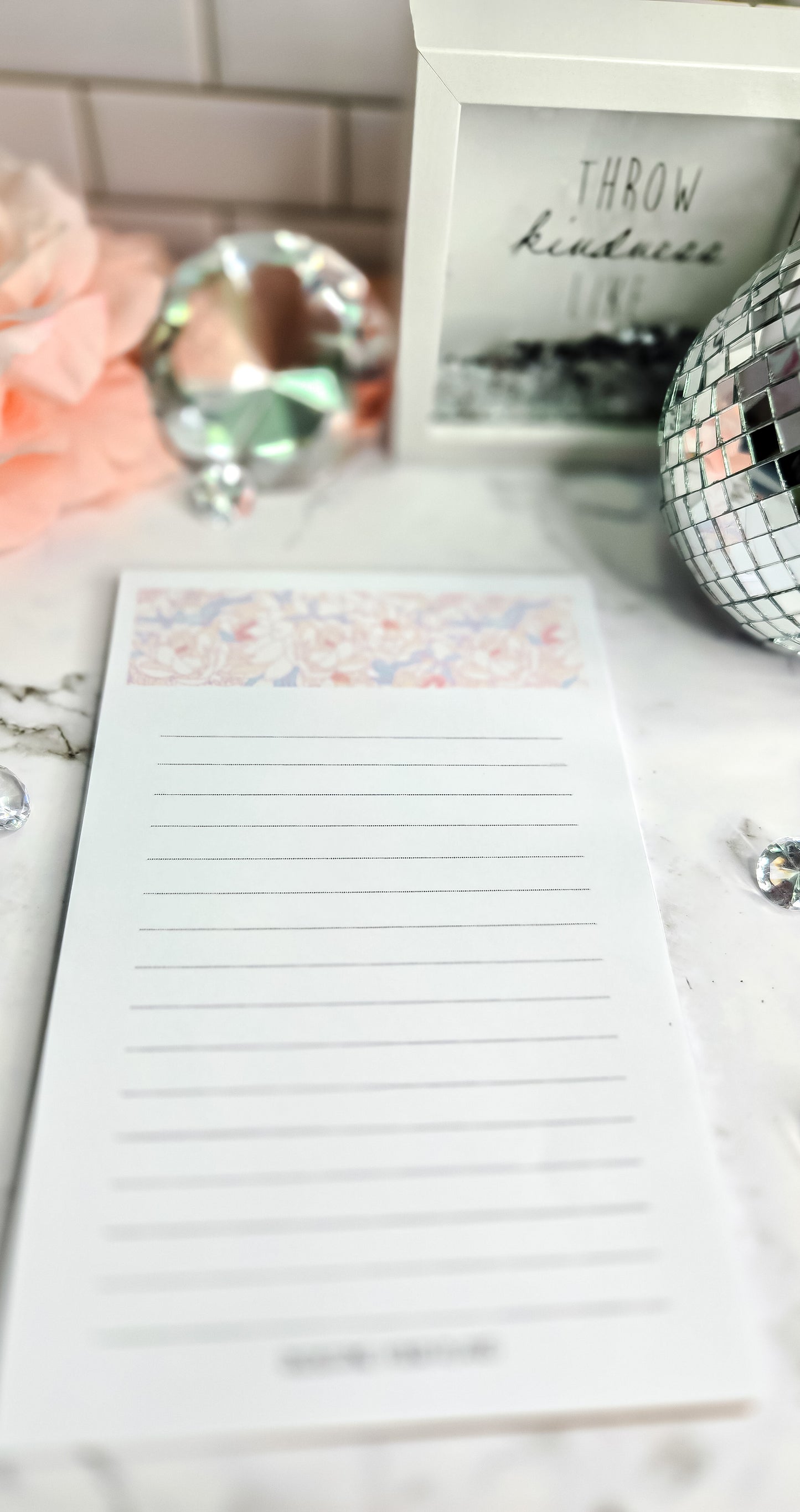 Peony blooms notepad