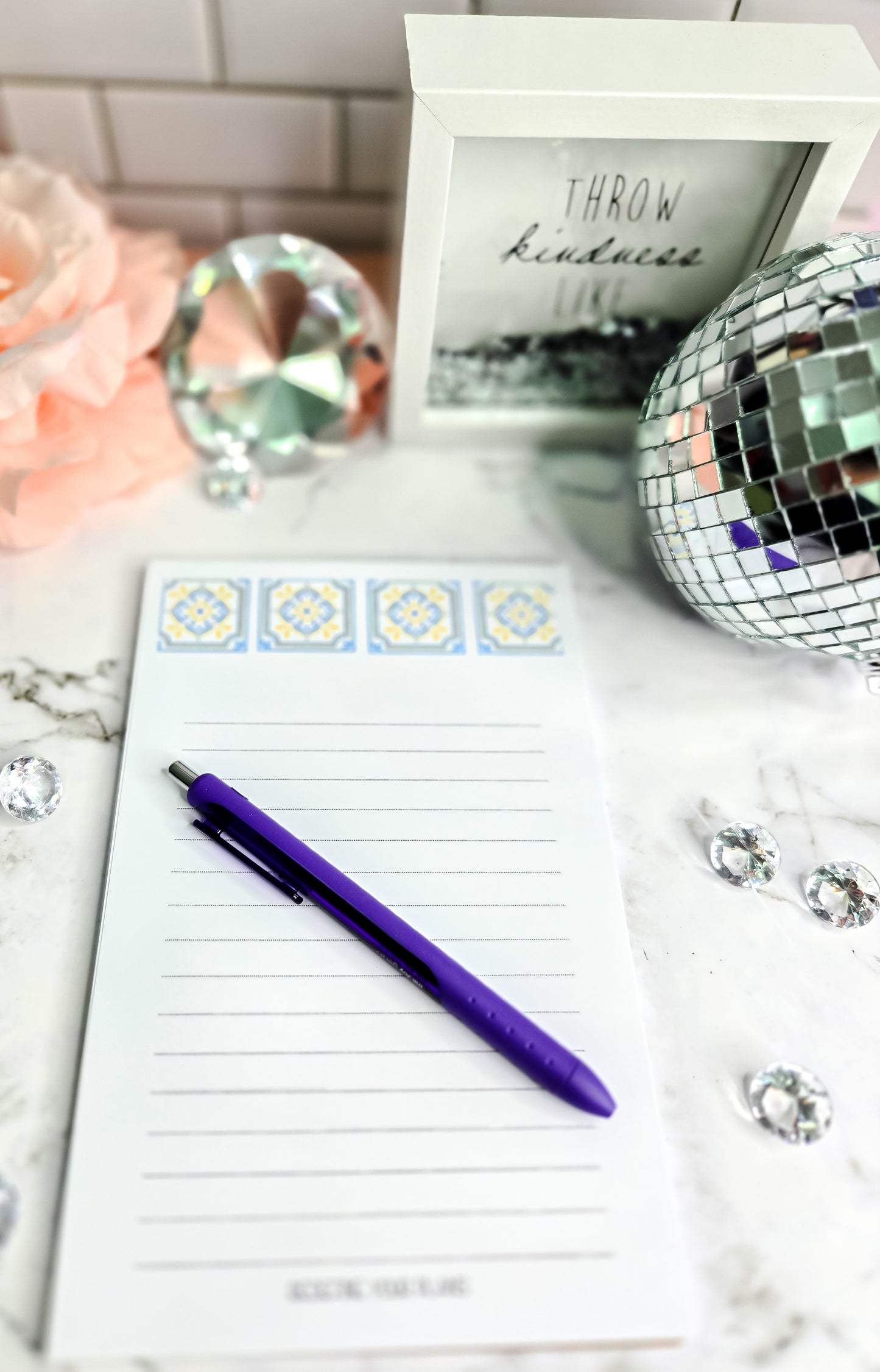 Cerulean charm notepad