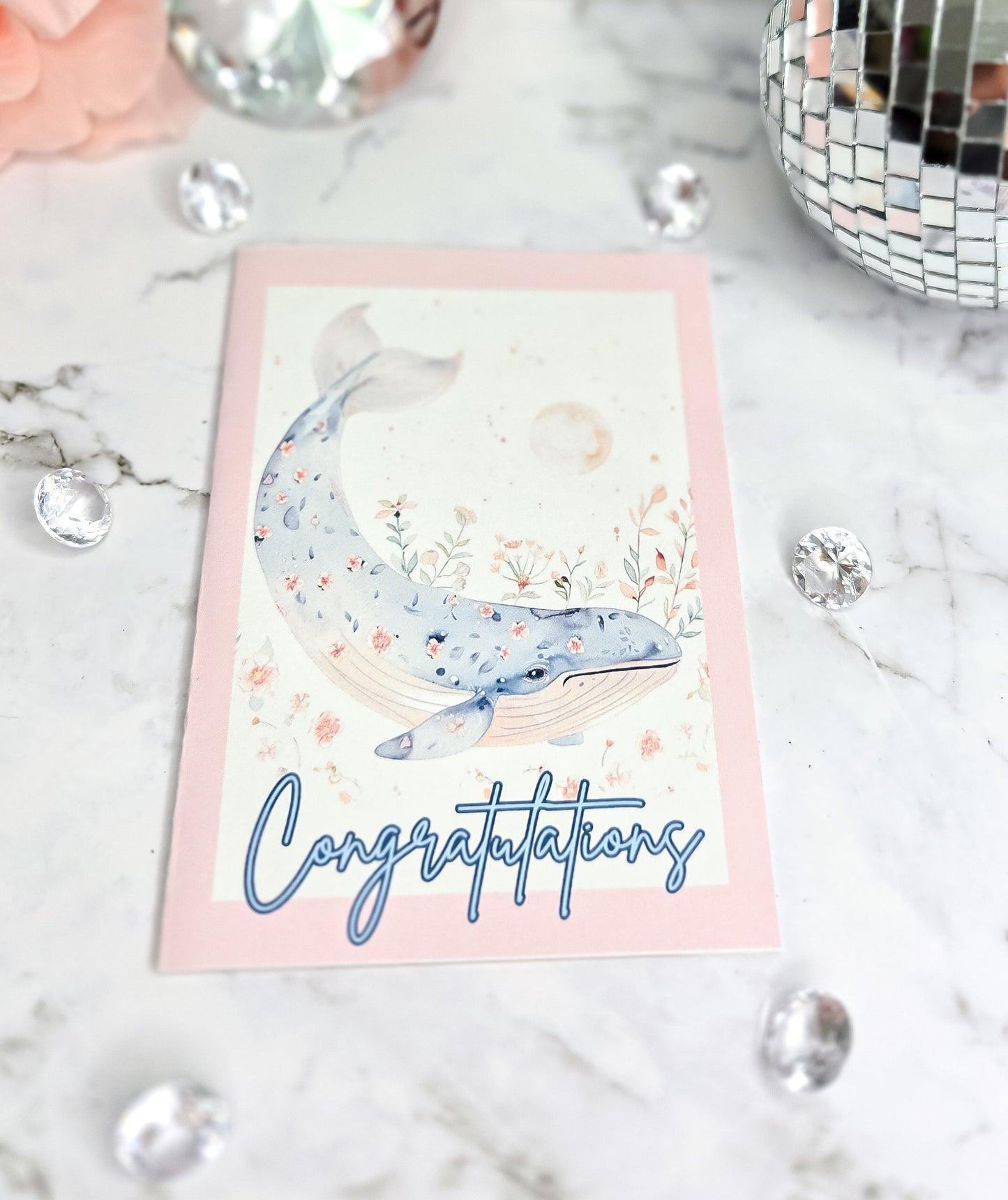 Congratulations baby girl greeting card