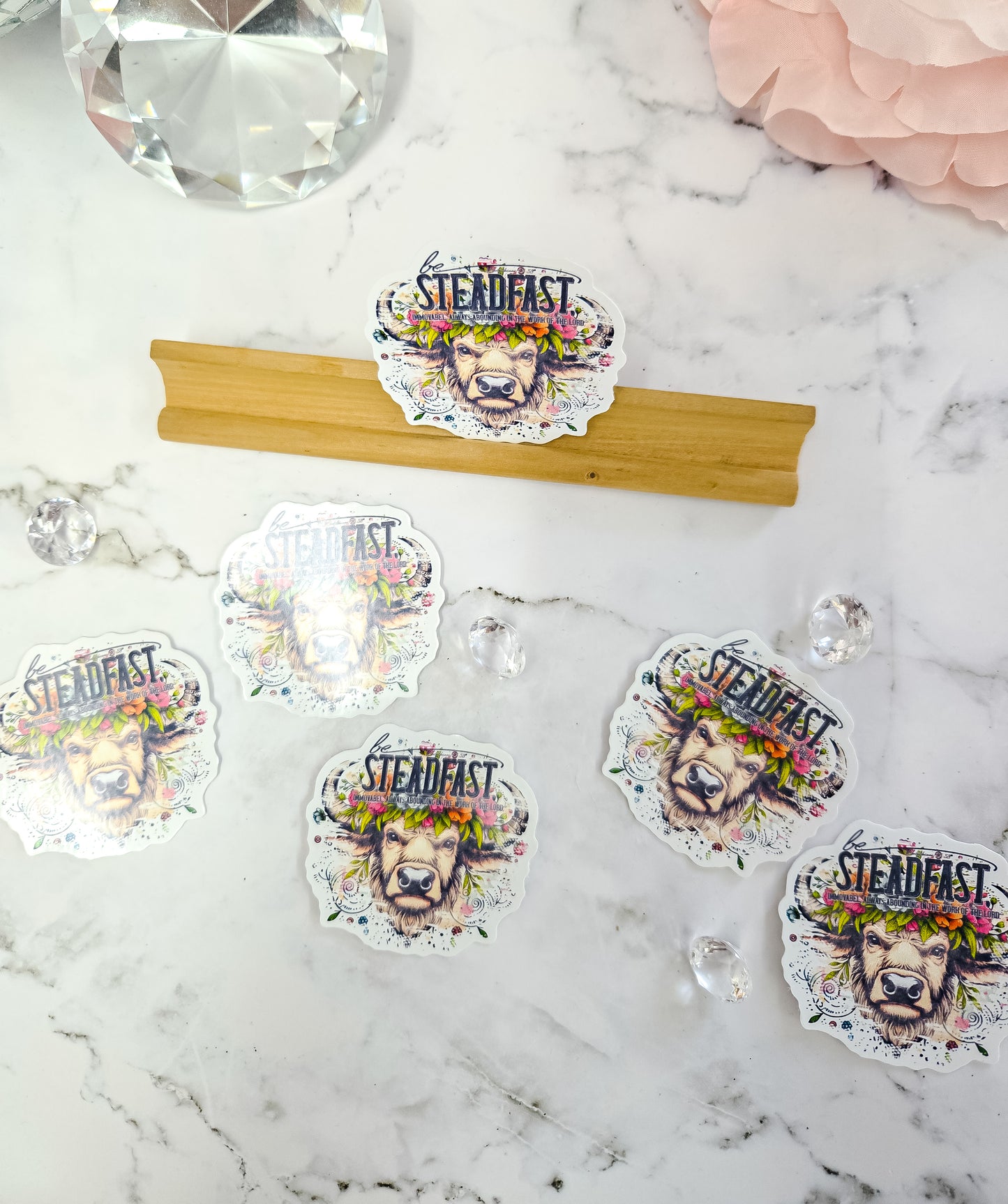 Steadfast bull western faith sticker