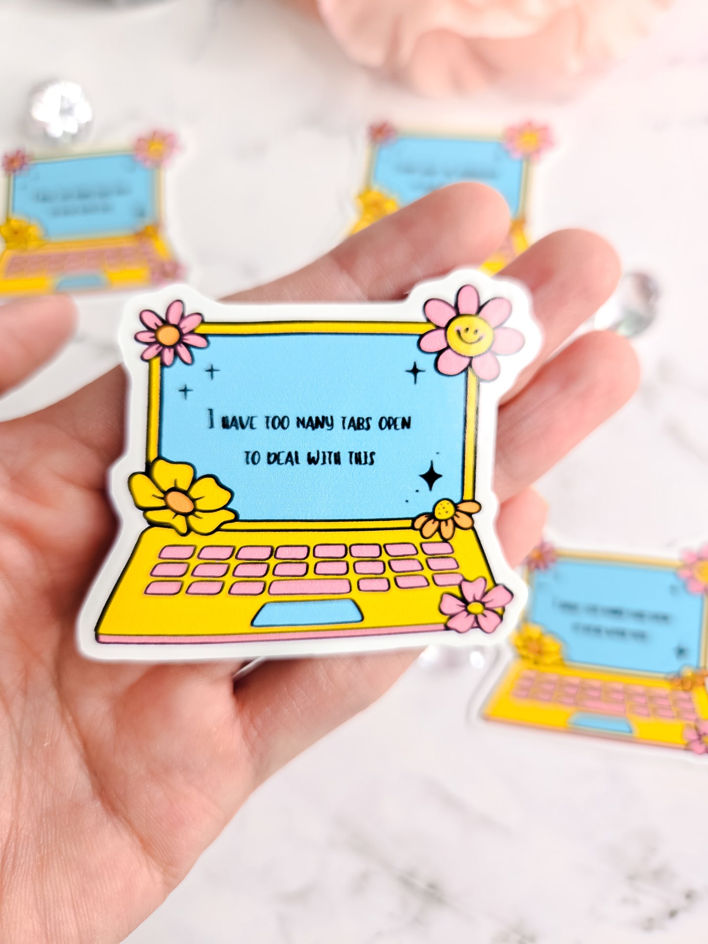 I cant deal laptop sticker