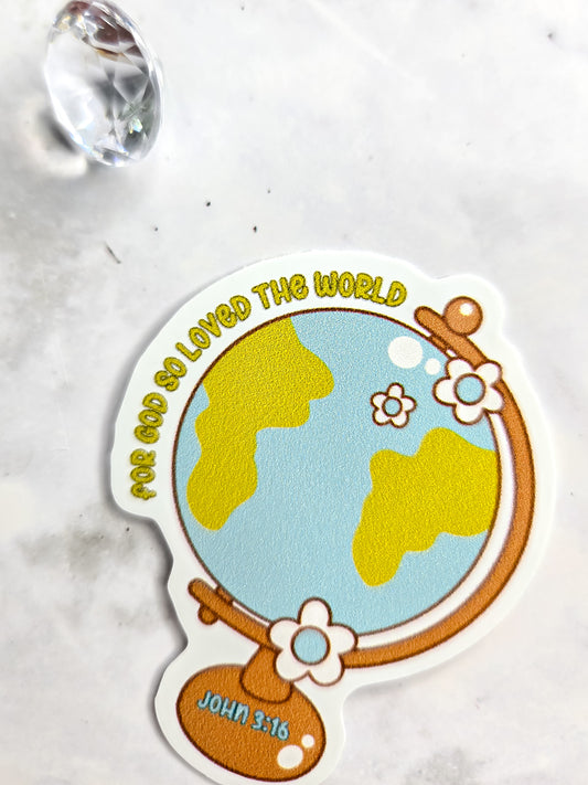 John 3:16 reminder sticker