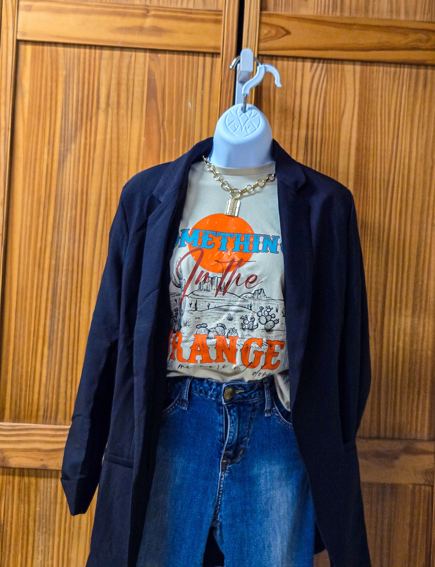 Something in the orange graphic Tee