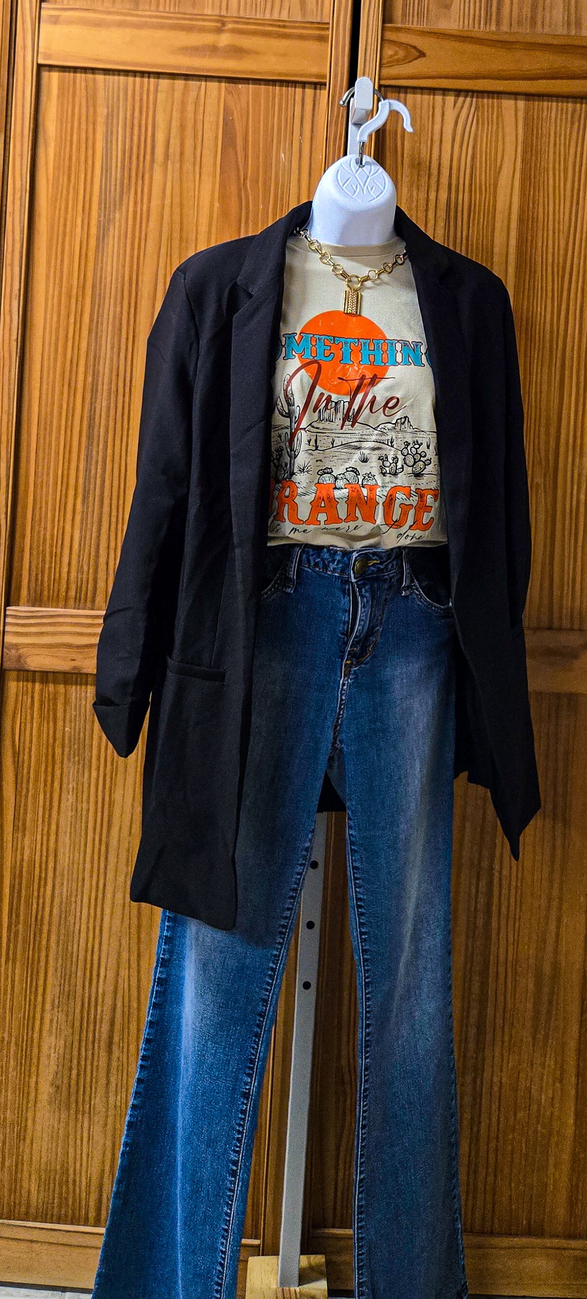 Something in the orange graphic Tee