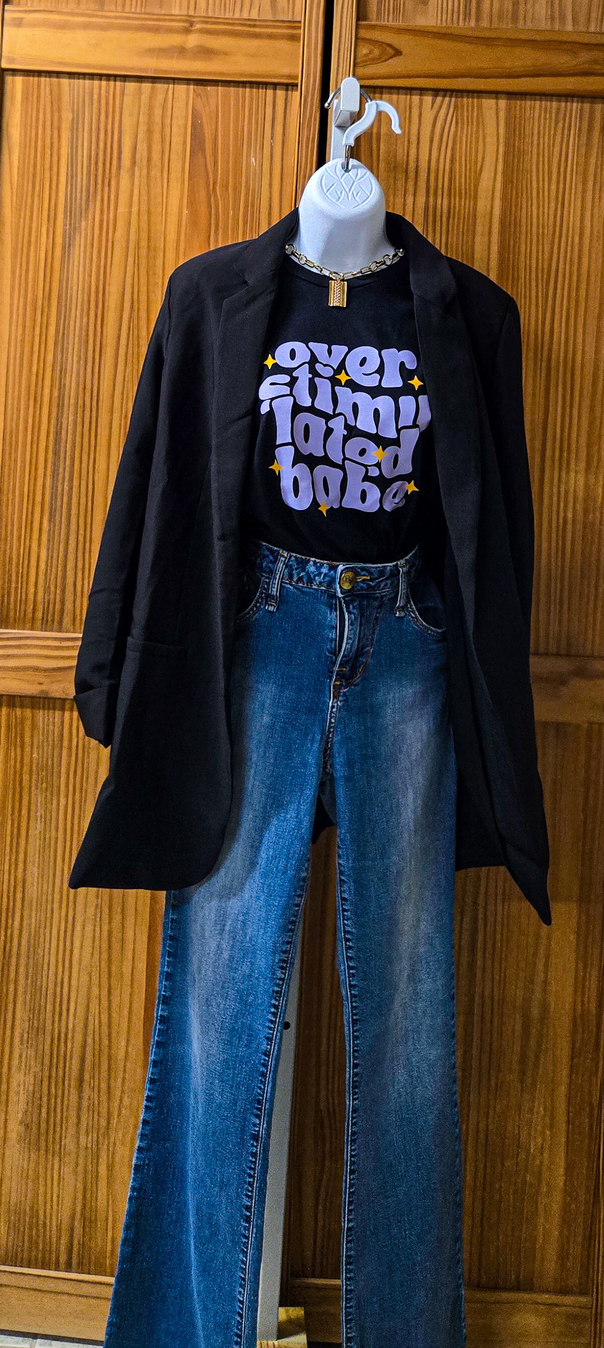 overstimulated babe graphic tee