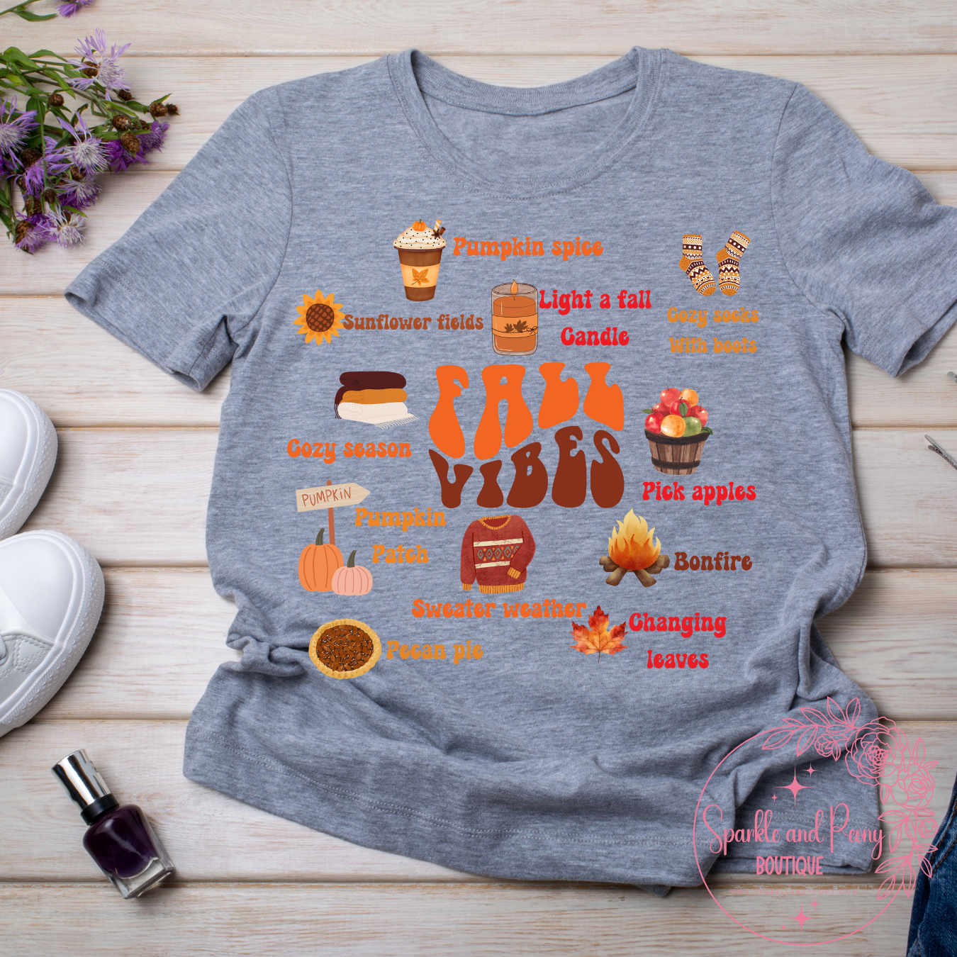Fall vibes bucket list - Graphic Tee- made to order