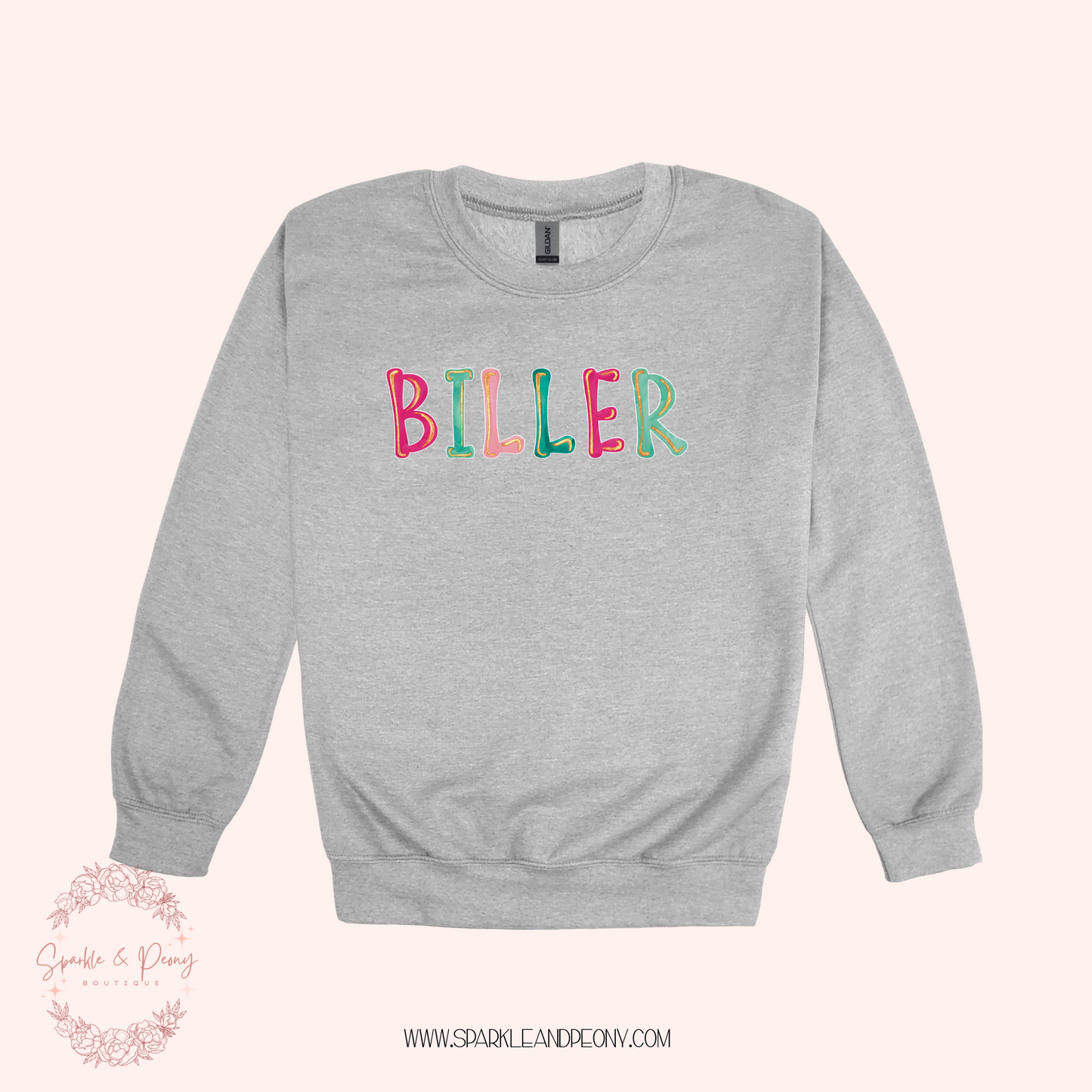 Biller graphic crewneck- adult sizes