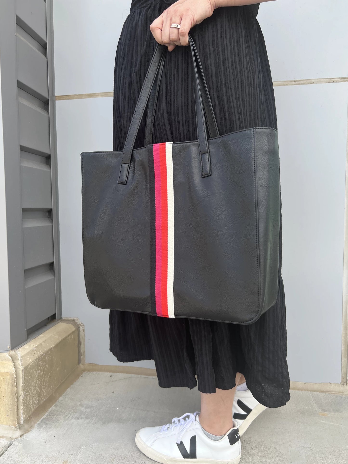 Reid luxe oversized tote vegan leather
