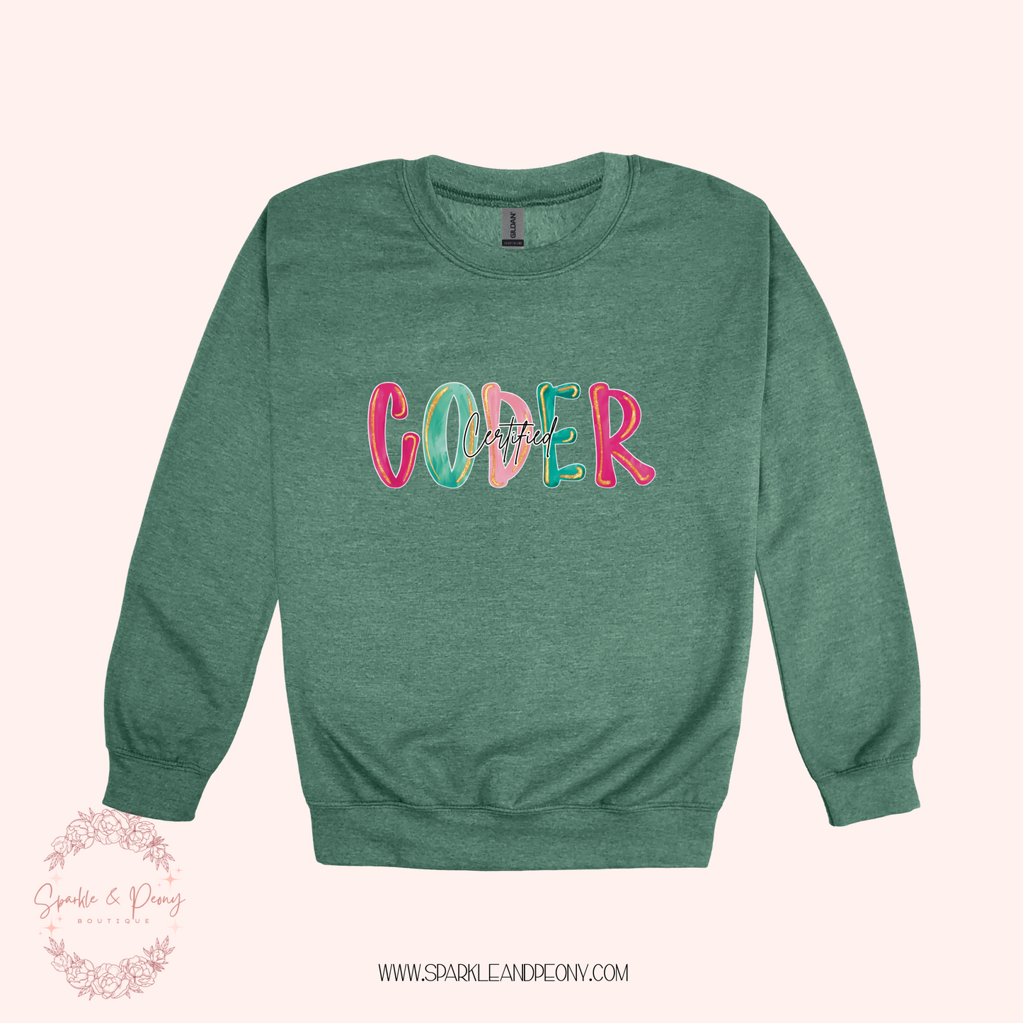 Certified coder graphic crewneck- adult sizes