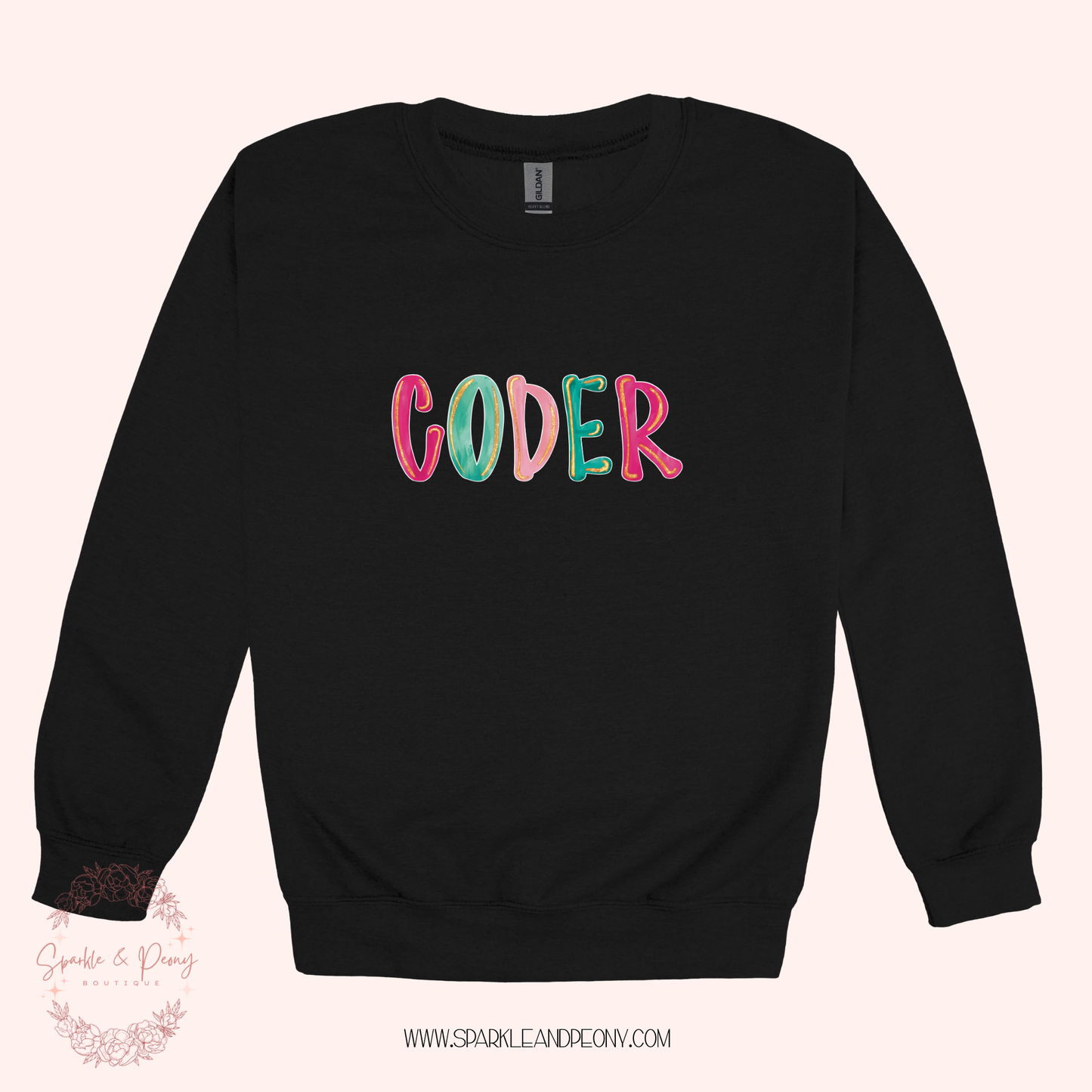 Coder crewneck graphic- adult sizes