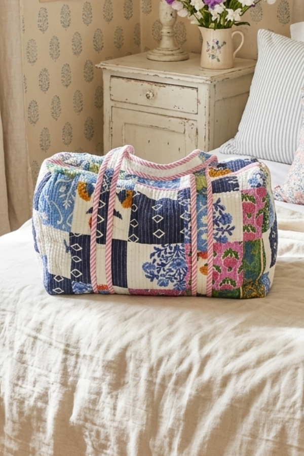 SC - ETA 7/30-8/13 Luna Floral Patchwork Print Duffel Bag