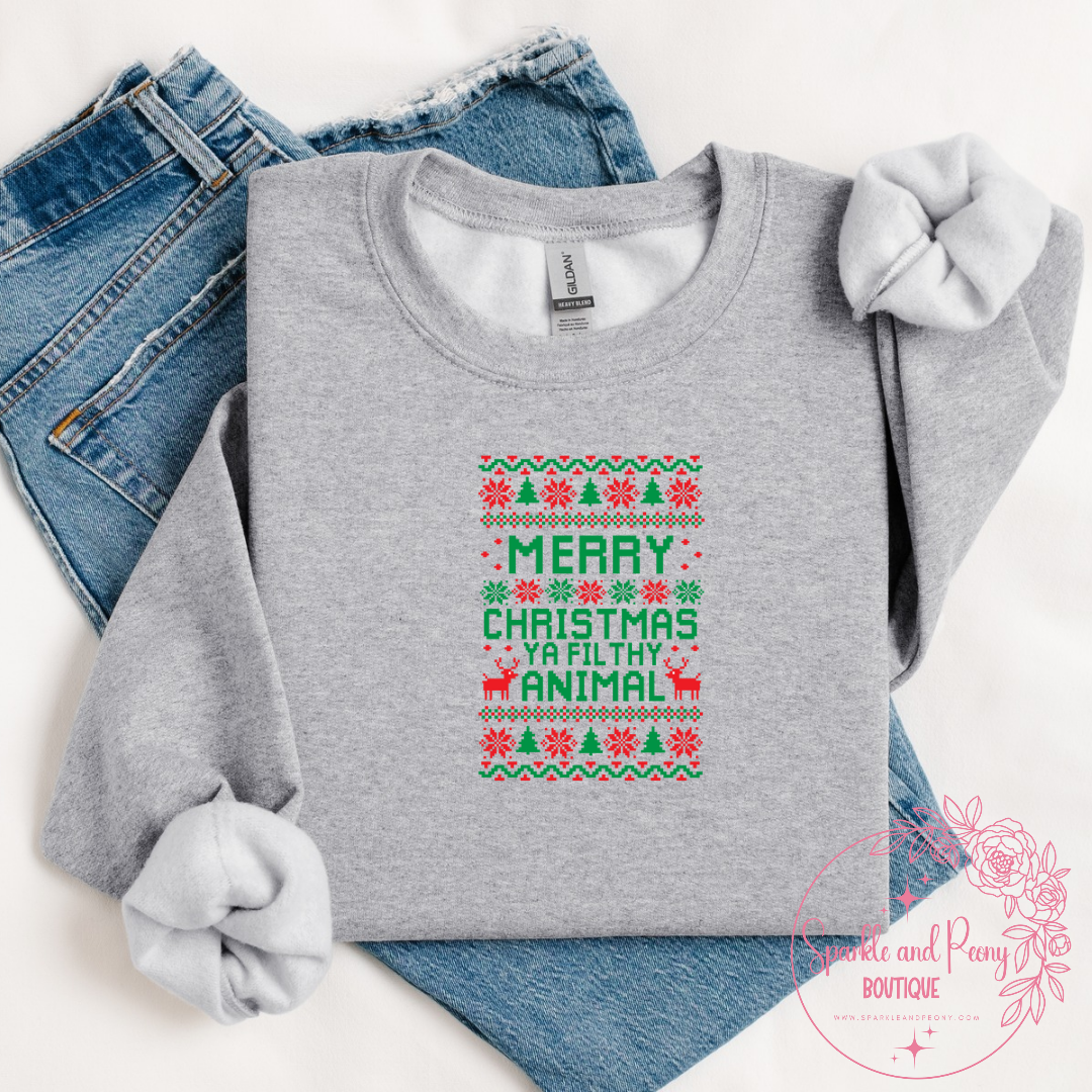 Merry Christmas ya filthy animal graphic