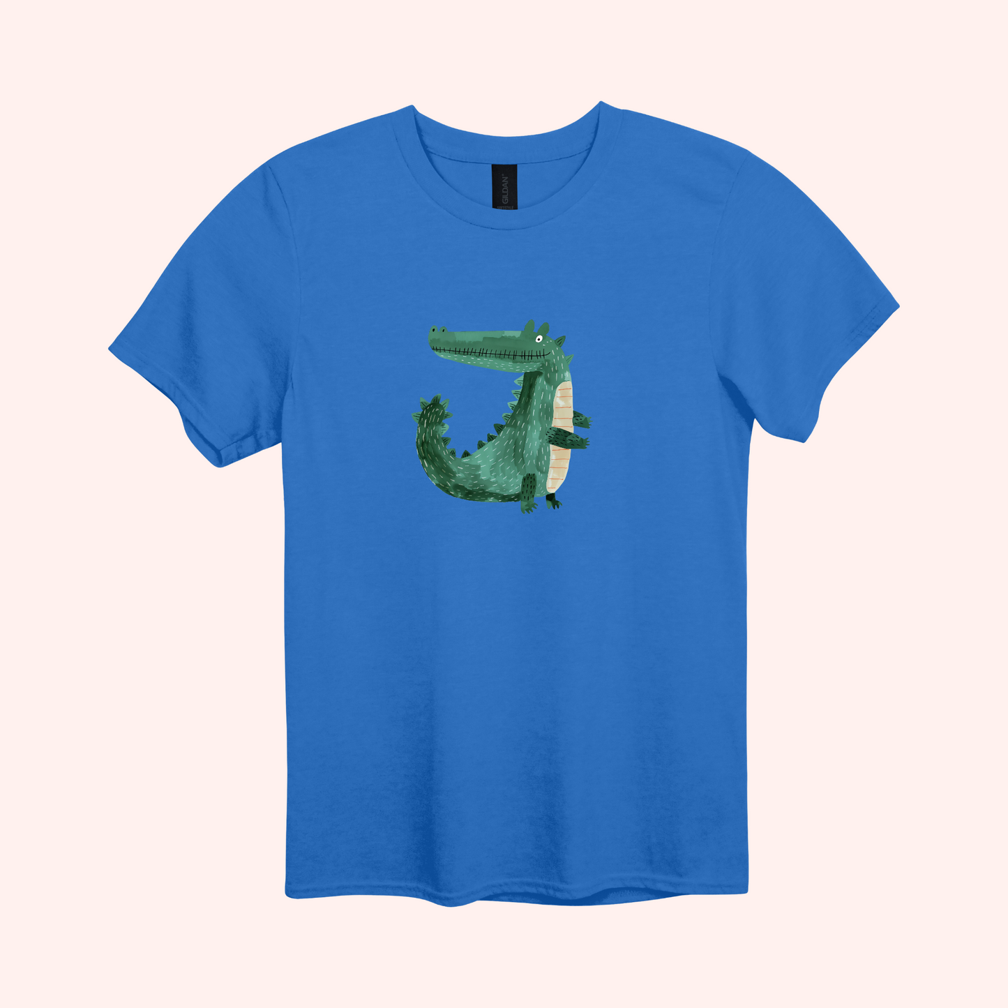 Bindi the alligator graphic tee shirt on royal blue- adult