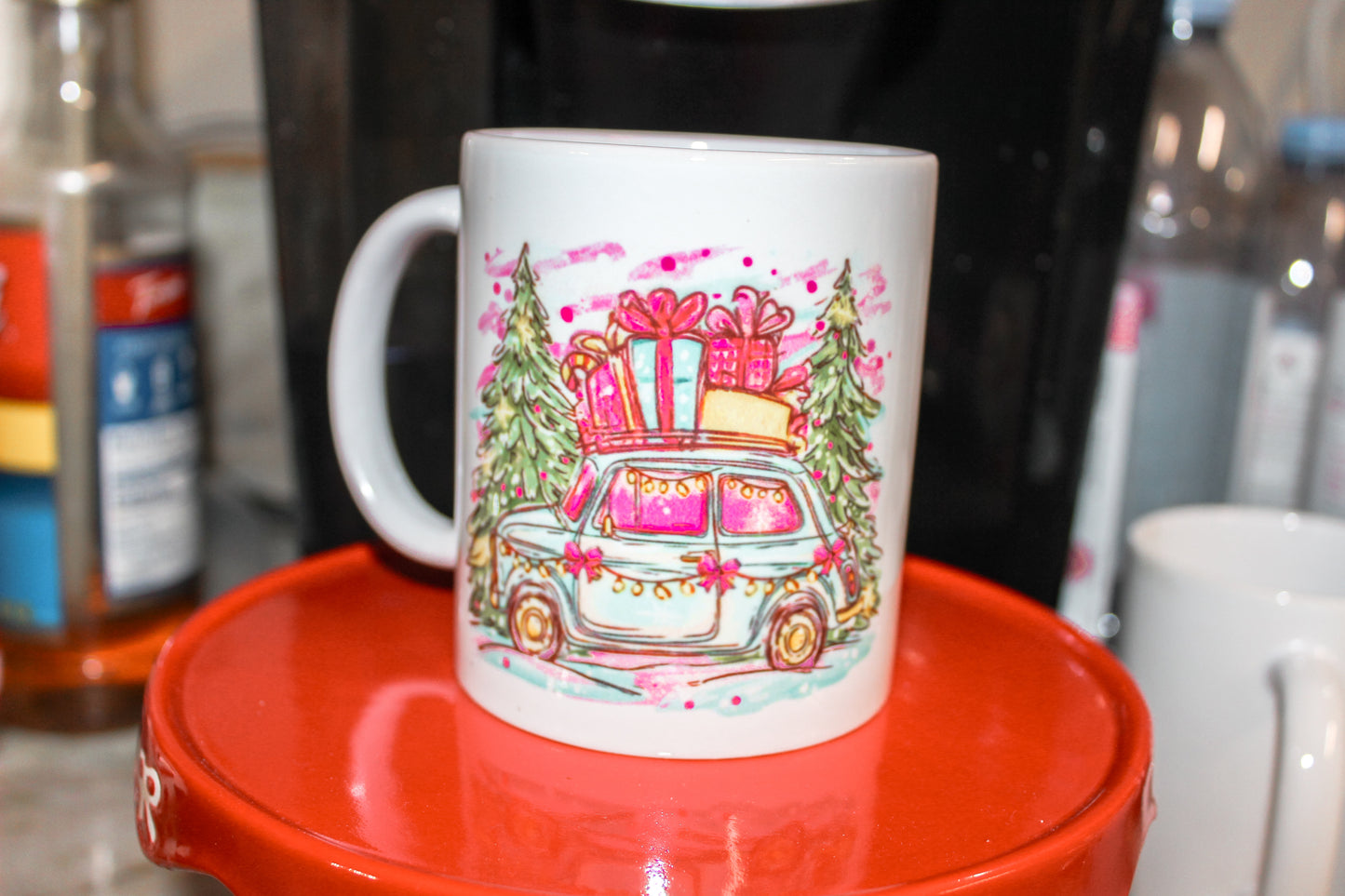 Dashing through the snow shopping small- bloom 15 oz coffee mug