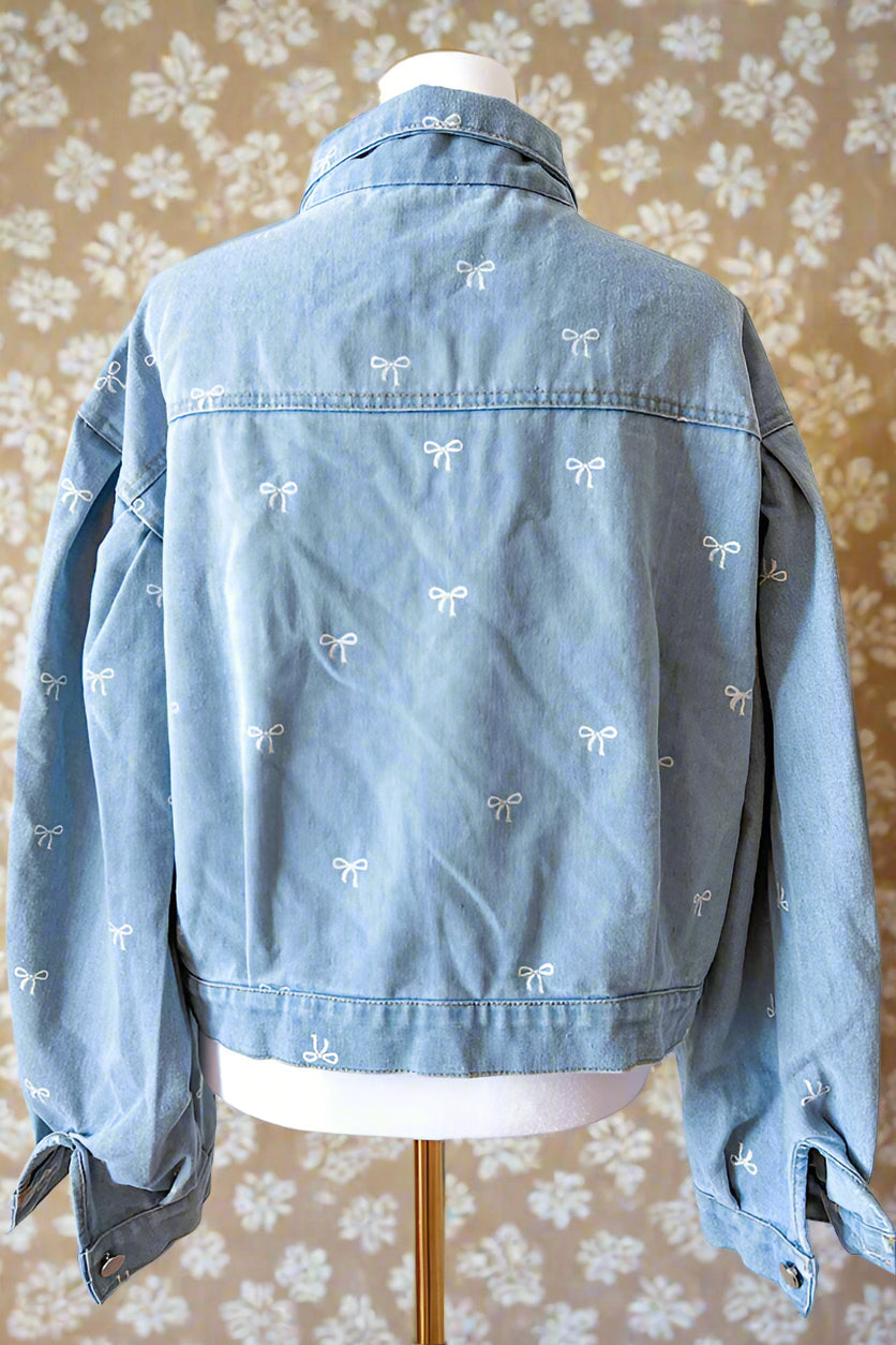 SC - ETA 6/6 - Mandie Bow Print Denim Jacket