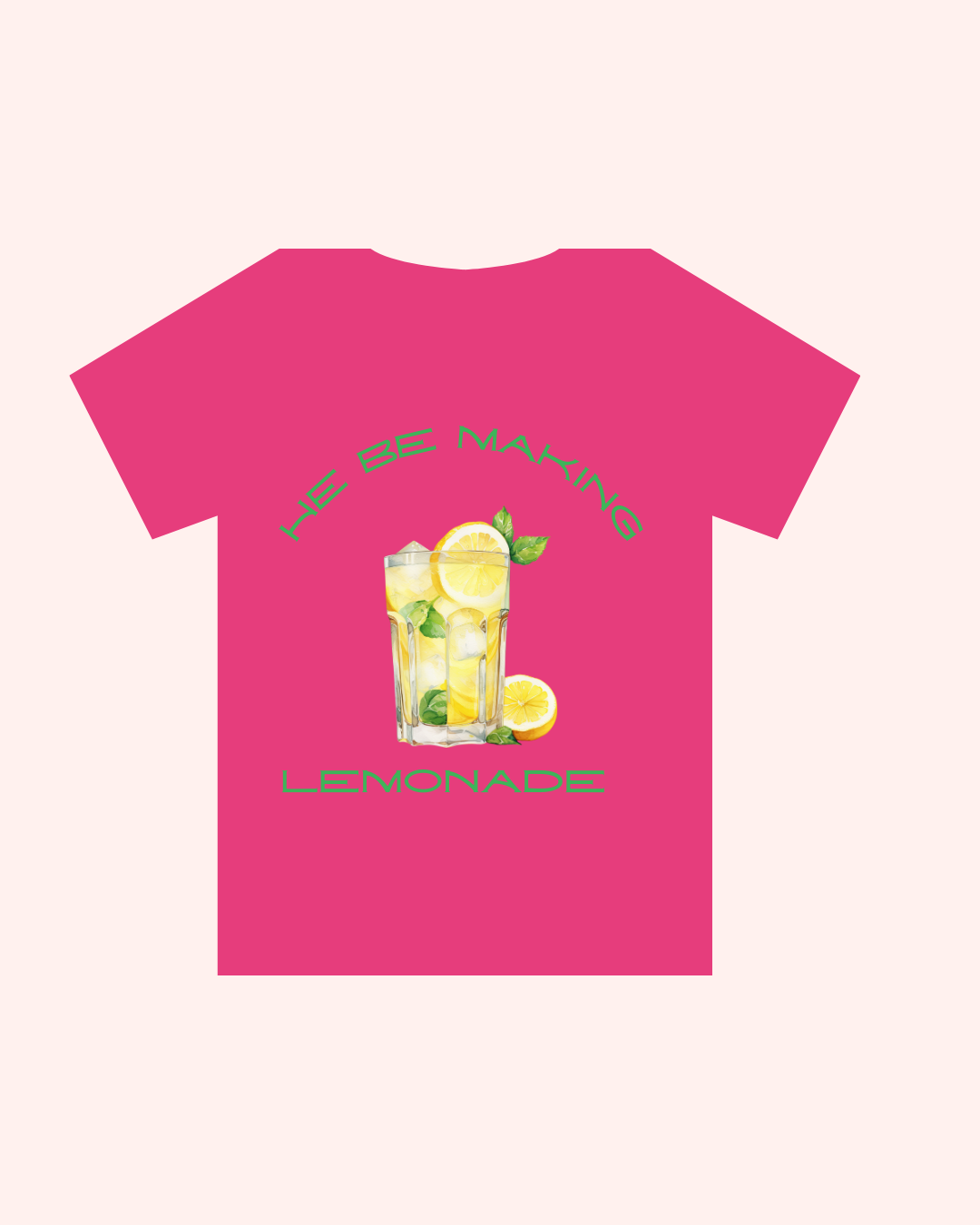 Jesus be making lemonade graphic tee in hot pink