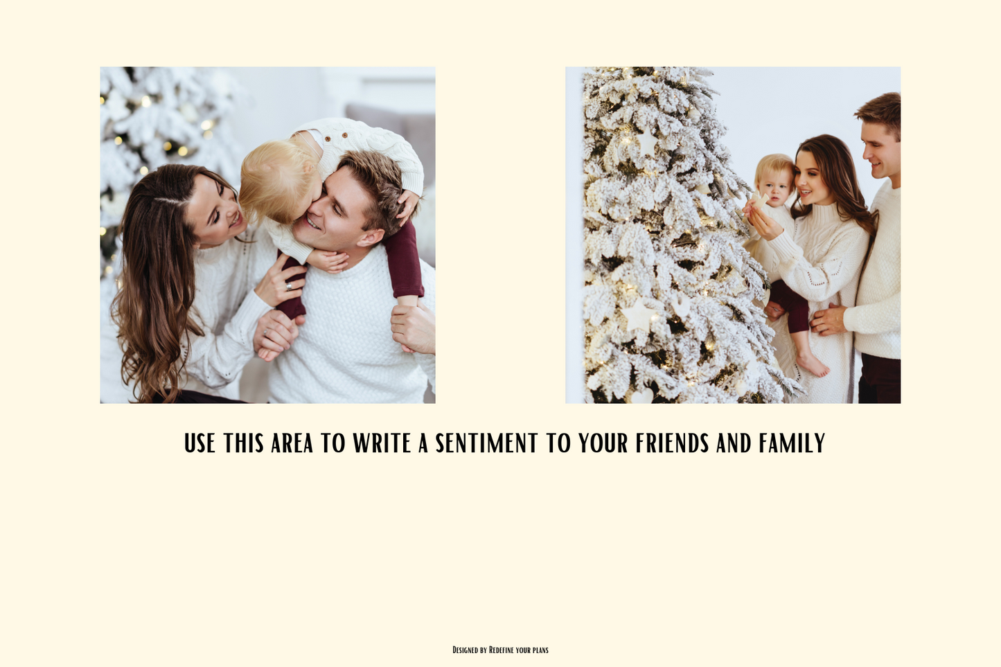 Retro Merry Christmas photo card template