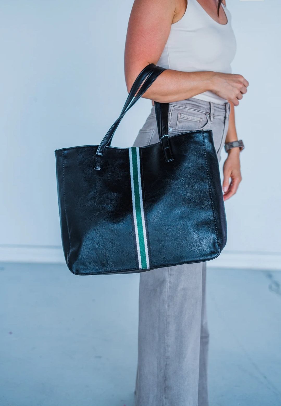 Reid luxe oversized tote vegan leather